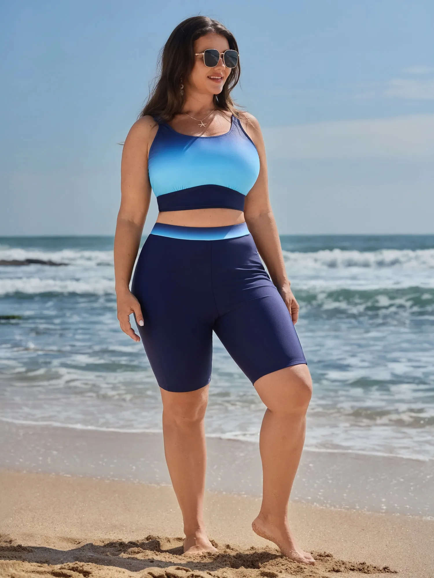 Color Gradient High-Waisted Swim Bottoms sold by Bloomchic product image thumbnail 2