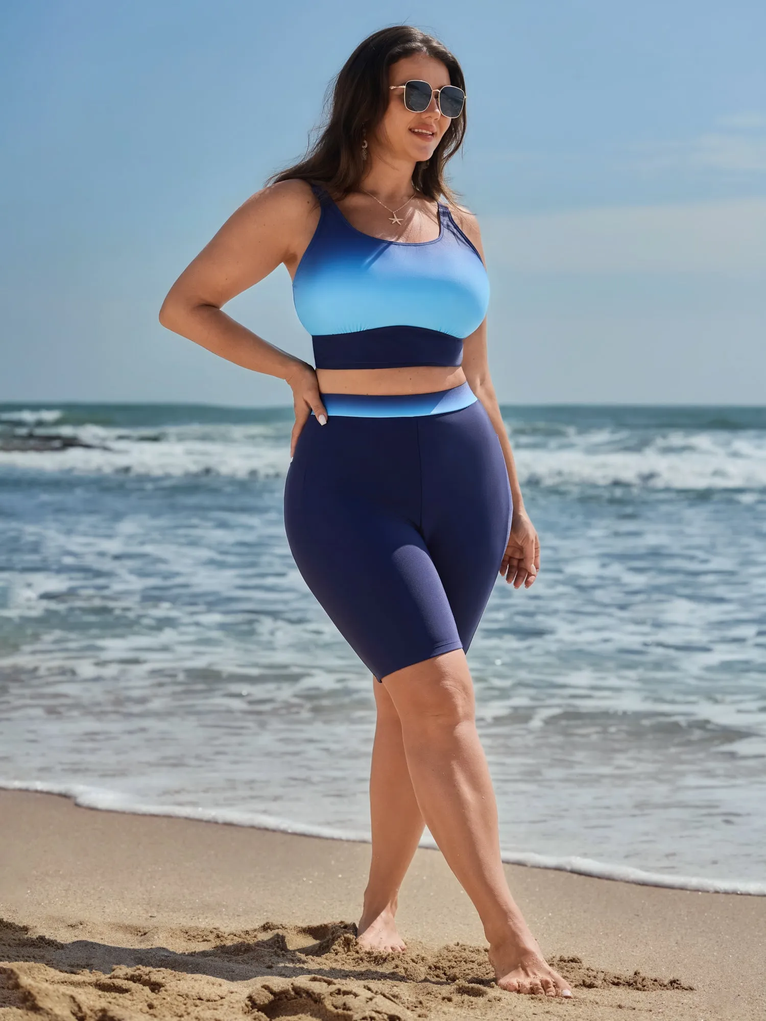 Color Gradient Adjustable Swim Top sold by Bloomchic product image thumbnail 2