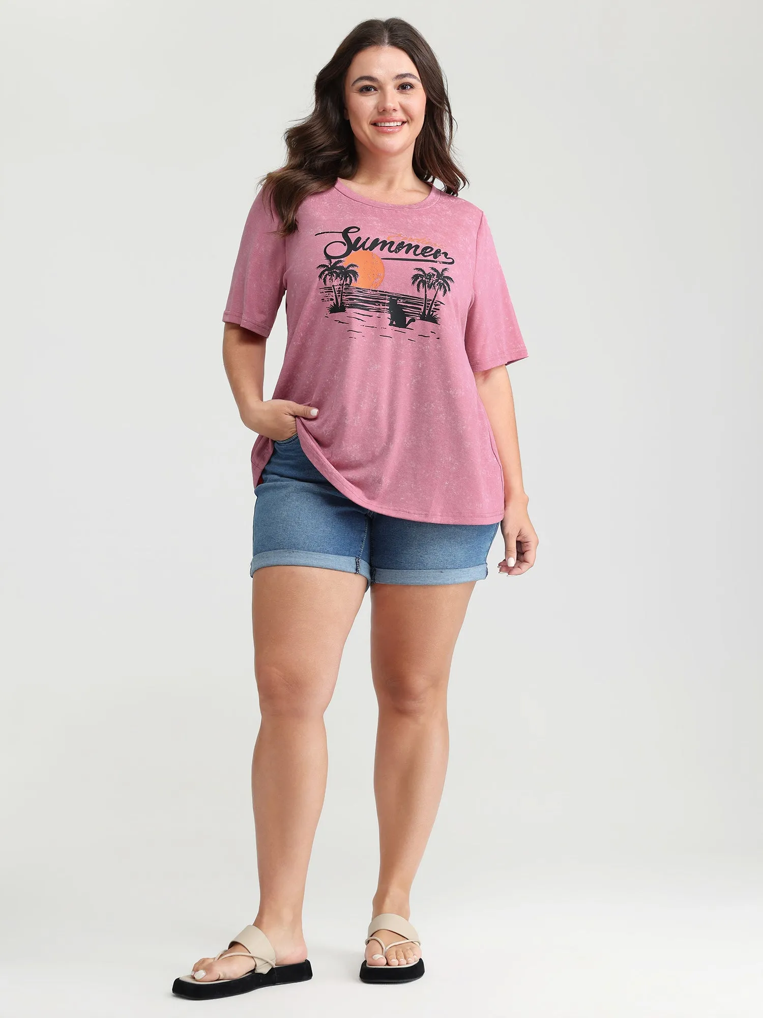 Summer-Ready Print Snowflake Effect T-Shirt sold by Bloomchic product image thumbnail 3