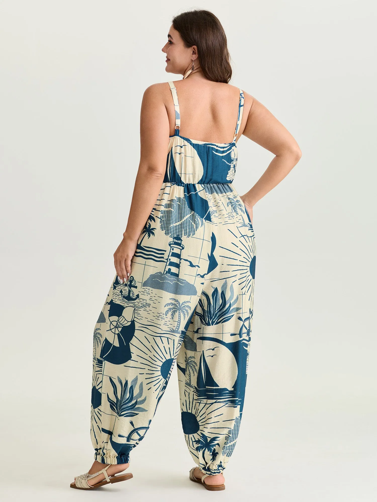 Holiday Ready Printed Cami Jumpsuit sold by Bloomchic product image thumbnail 4