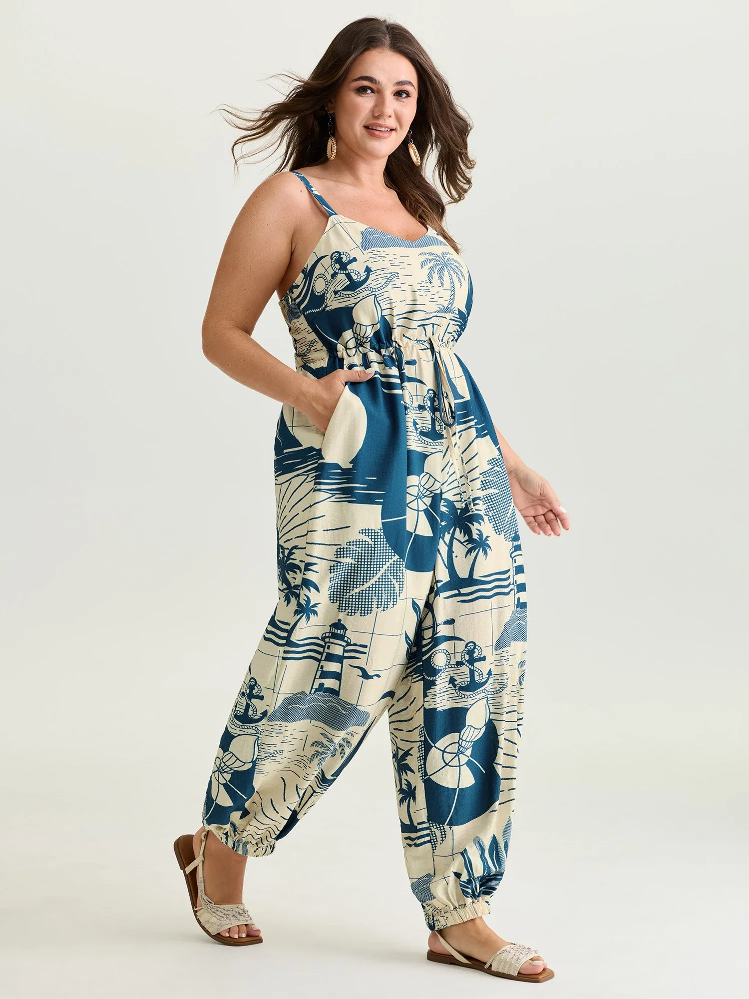 Holiday Ready Printed Cami Jumpsuit sold by Bloomchic product image thumbnail 3