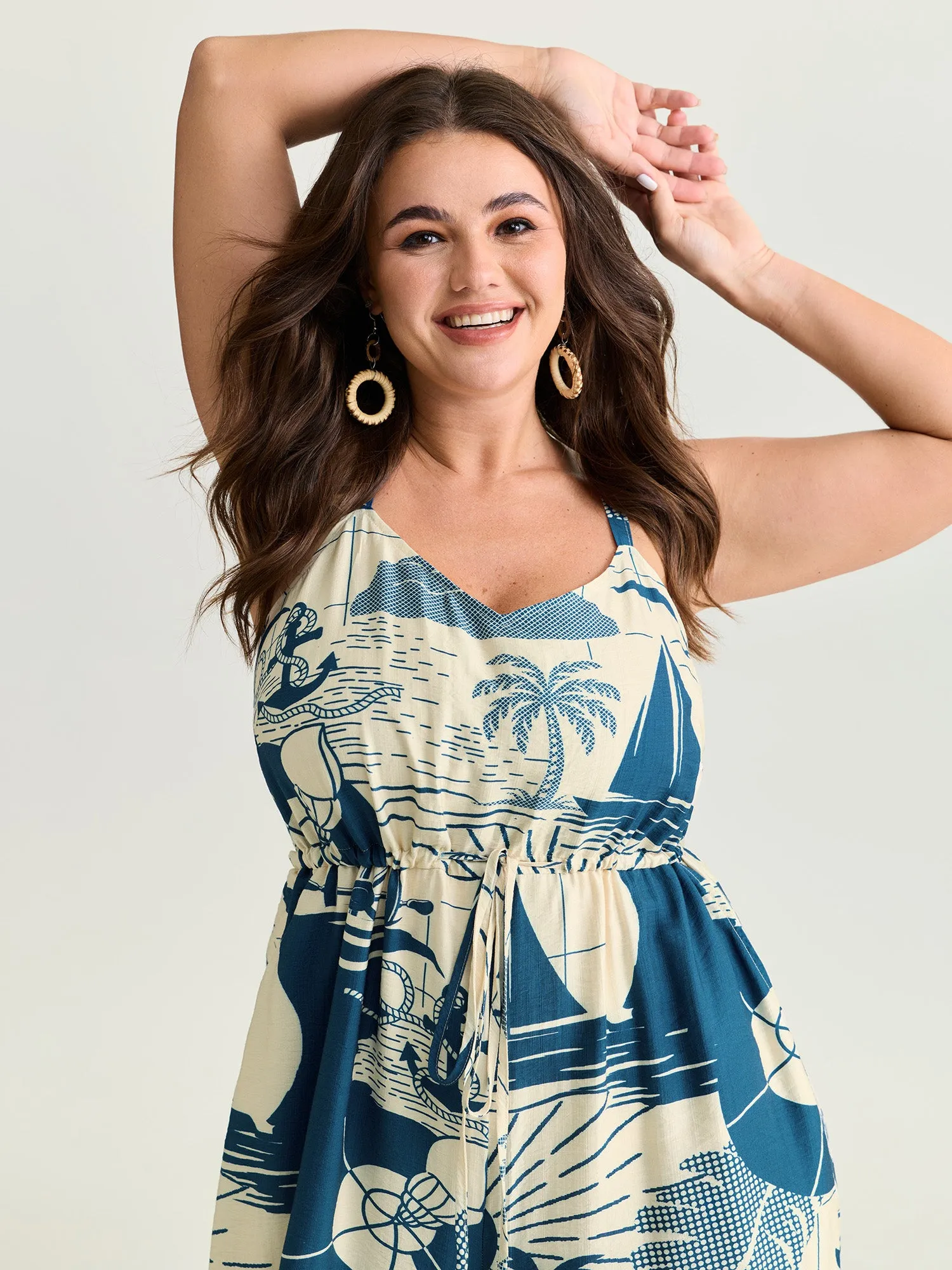 Holiday Ready Printed Cami Jumpsuit sold by Bloomchic product image thumbnail 2
