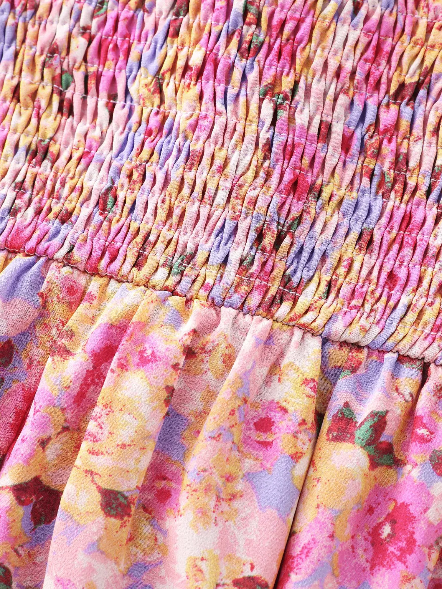 Floral Ease Ruffled Hem One-Shoulder Midi Dress sold by Bloomchic product image thumbnail 5