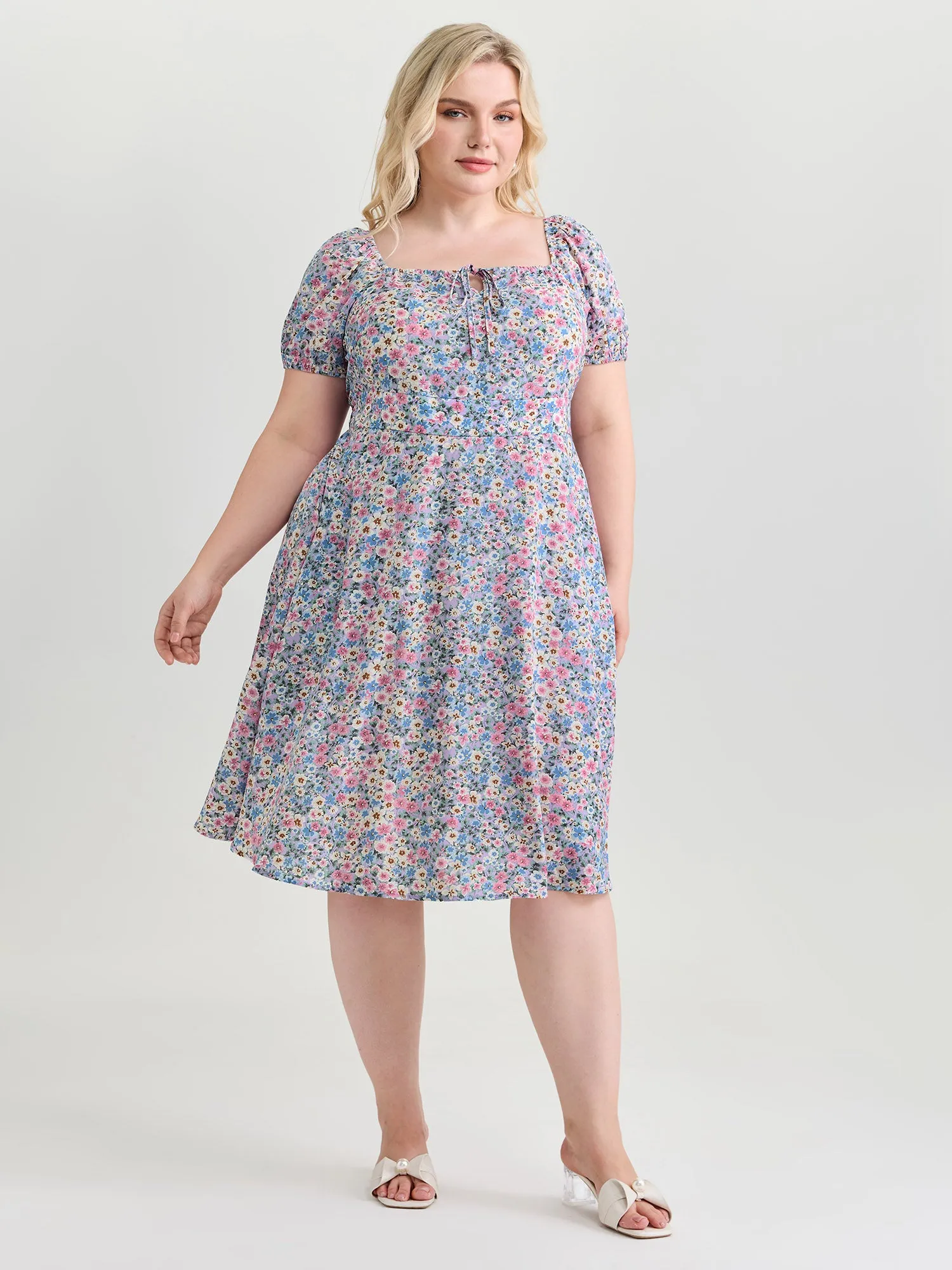 In Bloom Cinched-Waist Midi Dress sold by Bloomchic product image thumbnail 3