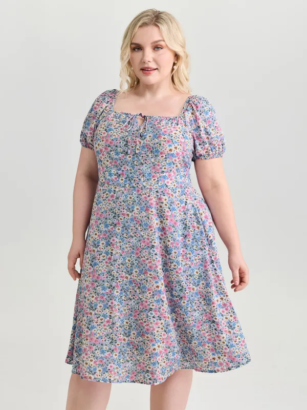 In Bloom Cinched-Waist Midi Dress made by Bloomchic