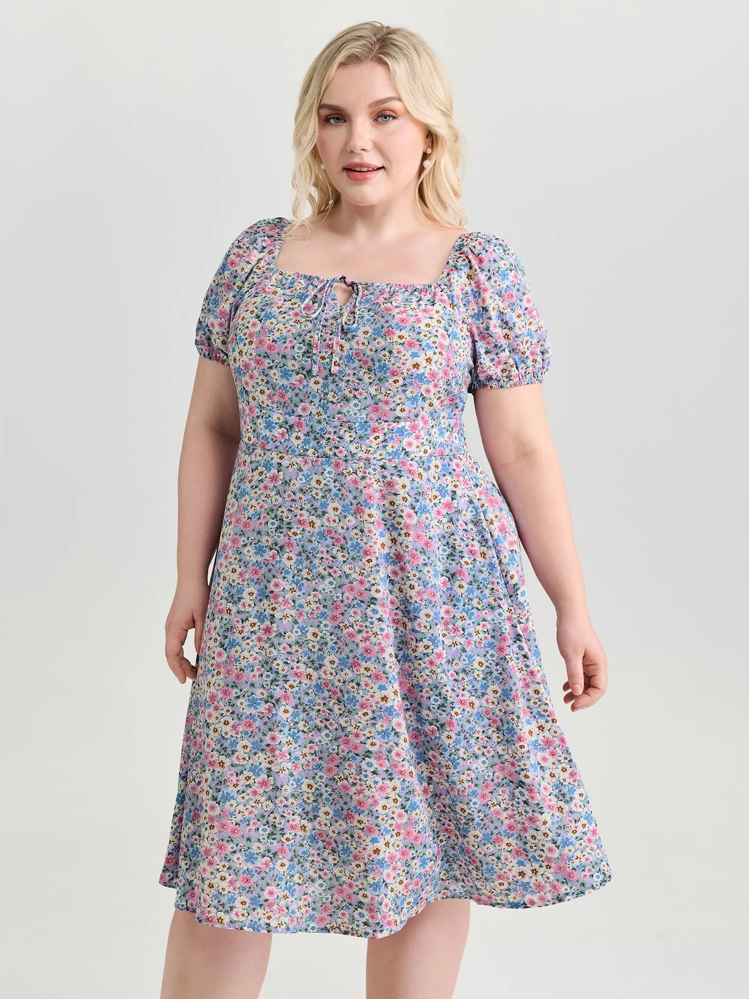 In Bloom Cinched-Waist Midi Dress sold by Bloomchic