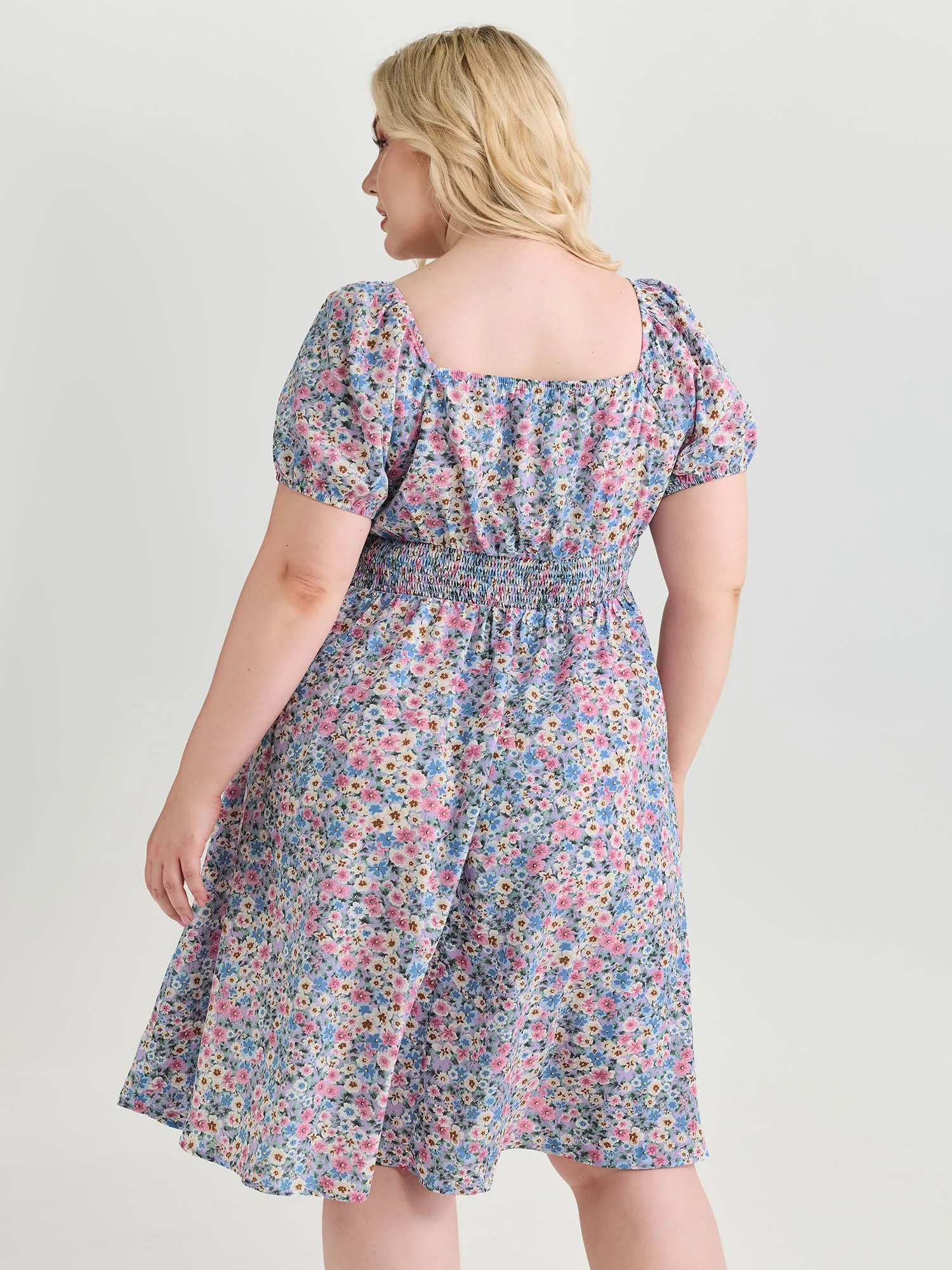 In Bloom Cinched-Waist Midi Dress sold by Bloomchic product image thumbnail 4