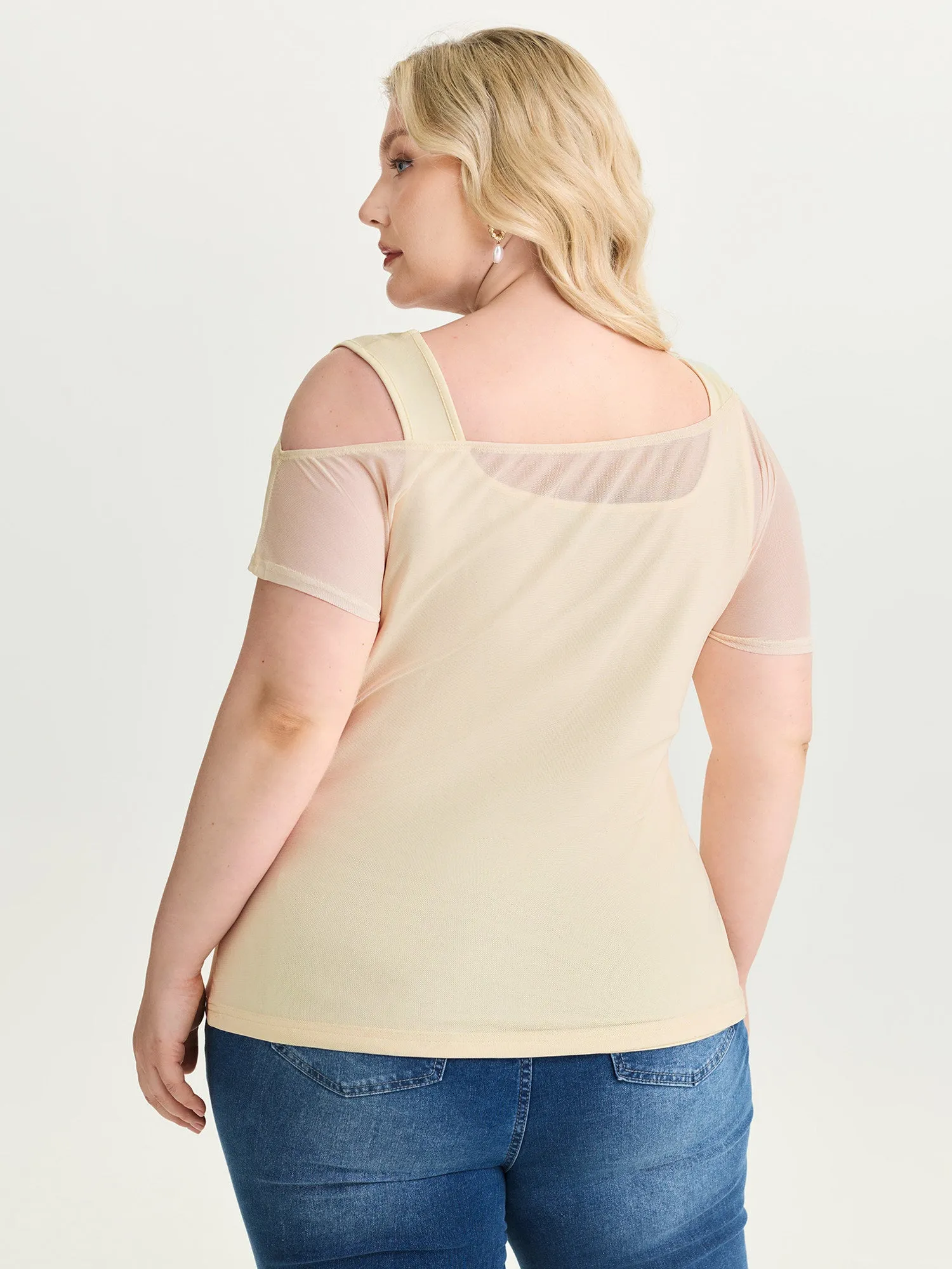 Floral Romance Mesh Layered Knit Top sold by Bloomchic product image thumbnail 4