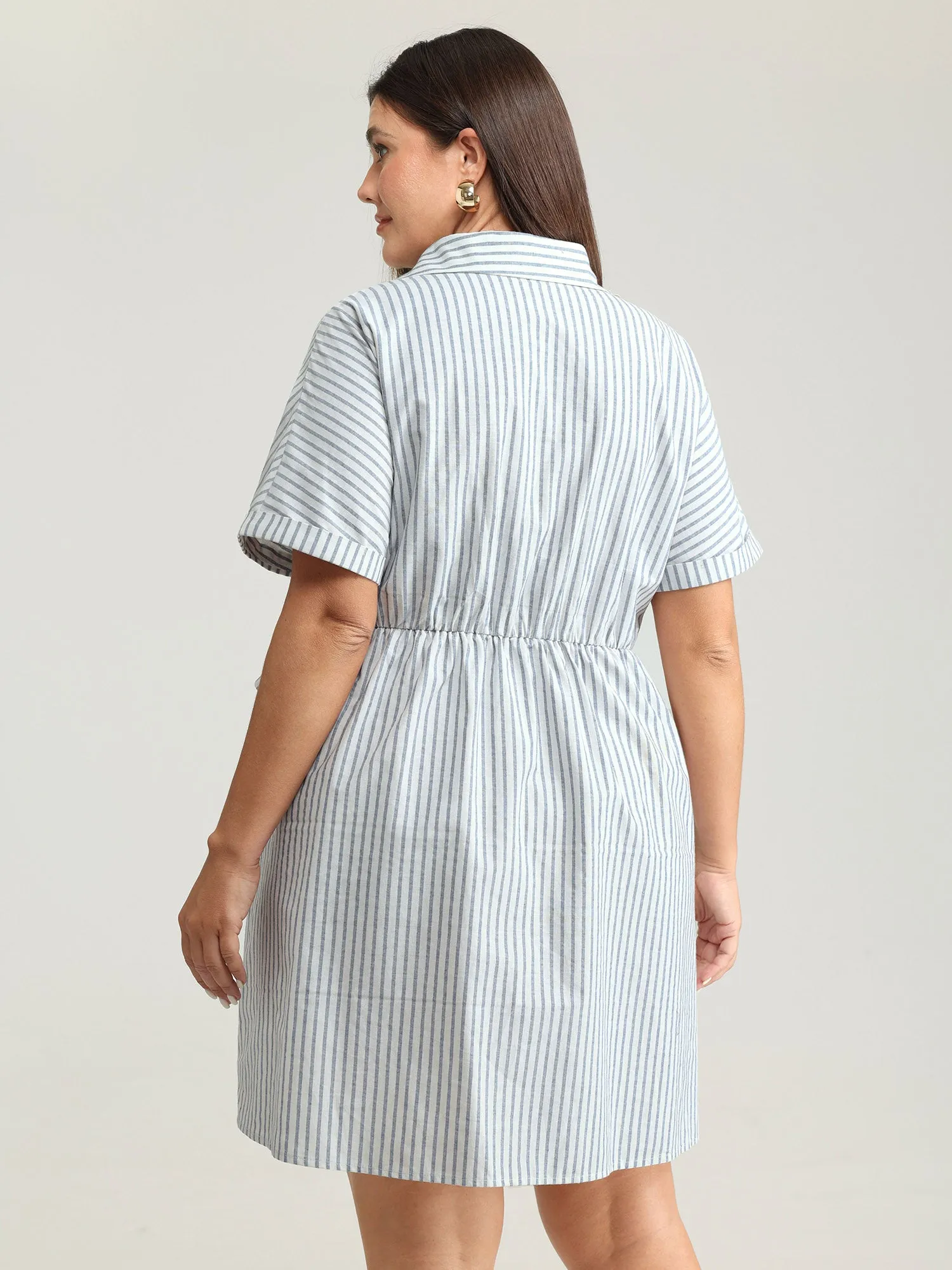 Pure Cotton Side Knotted Waist Mini Dress sold by Bloomchic product image thumbnail 4