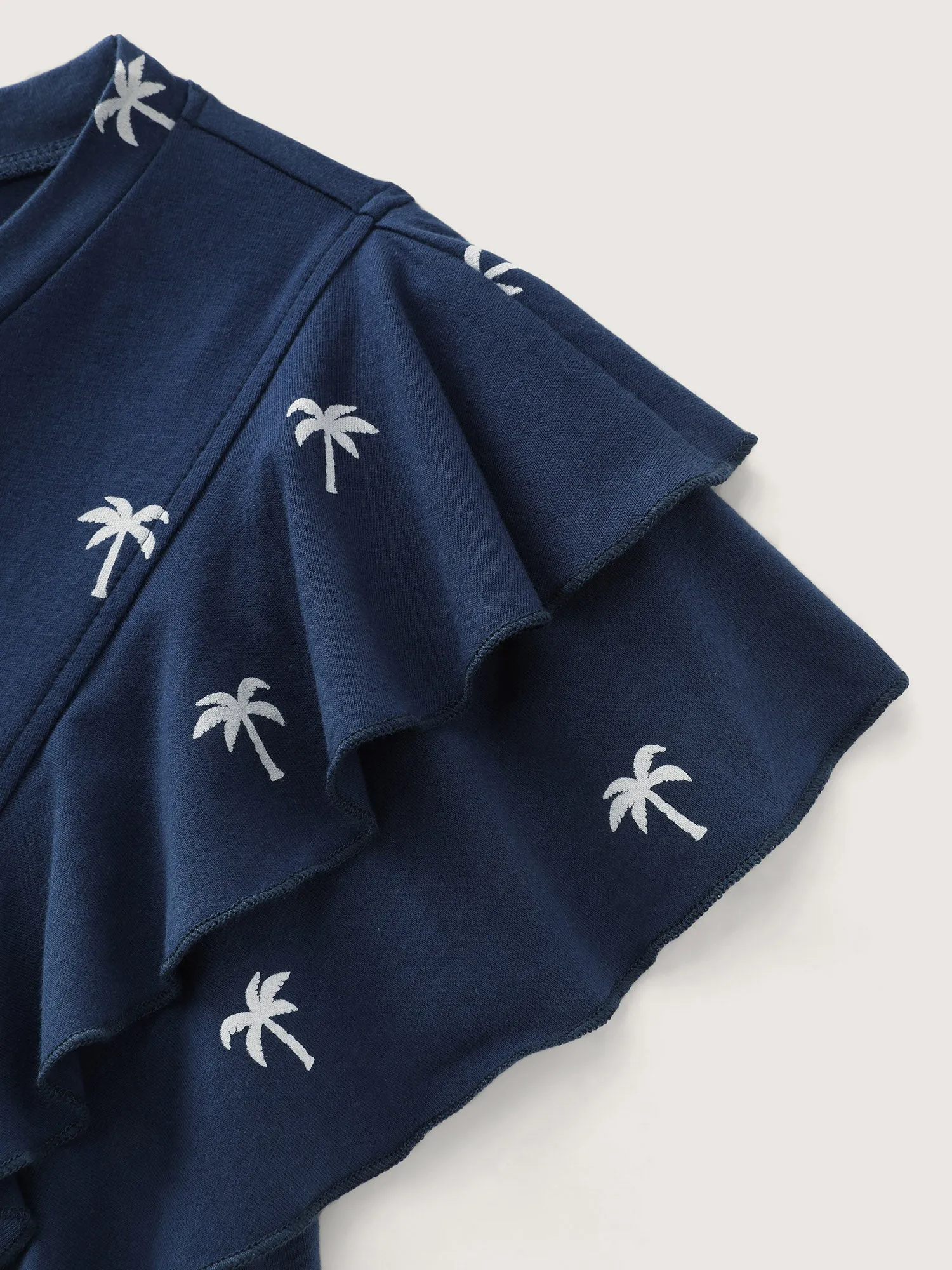 Pure Cotton Layered Flutter Sleeve Knit Top sold by Bloomchic product image thumbnail 5