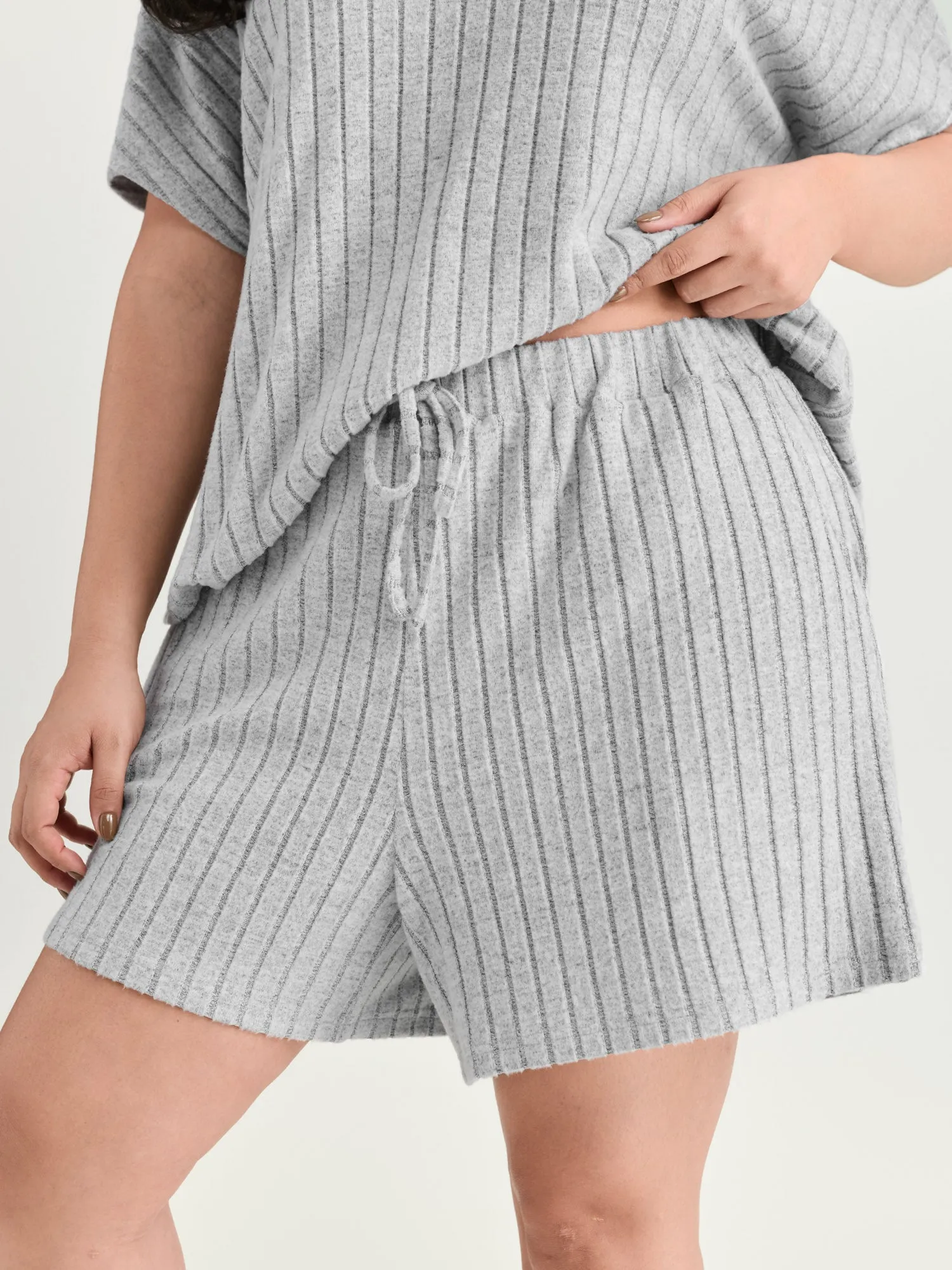 Stretchy-Fit Ribbed Texture Lounge Set sold by Bloomchic product image thumbnail 4