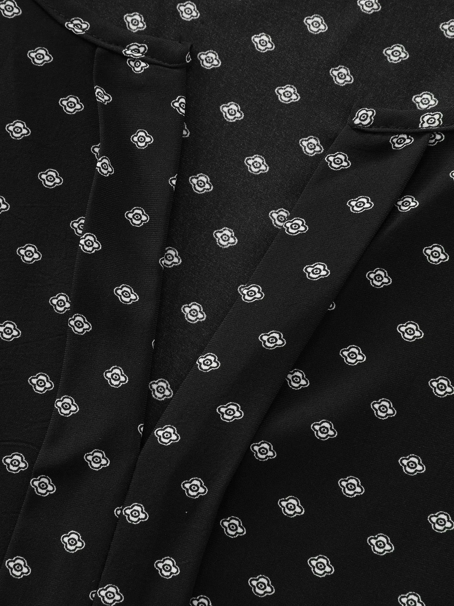 Geometric Print Pleated Front Blouse sold by Bloomchic product image thumbnail 5