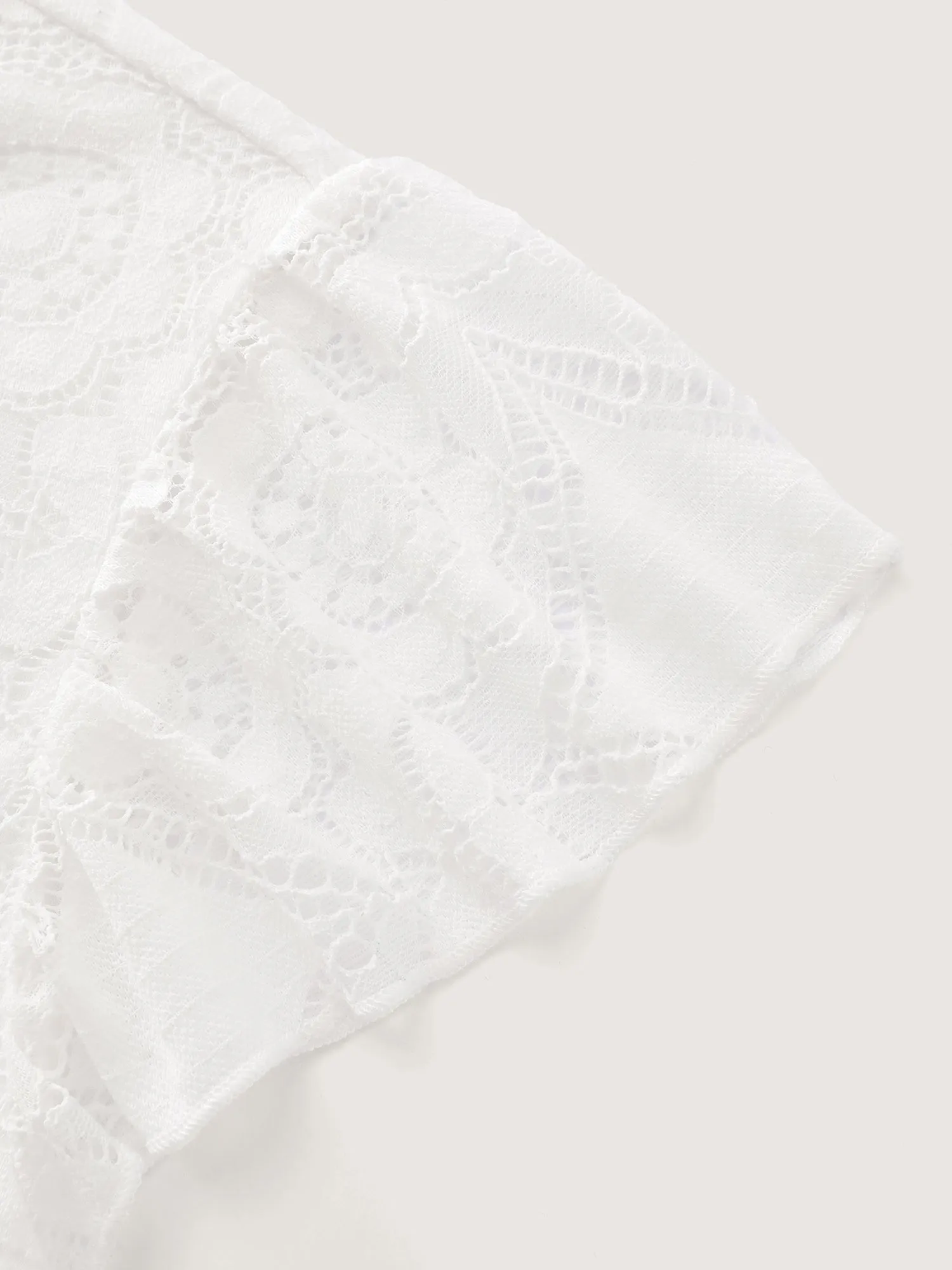 Floral Lace Knit Crew Neck Top sold by Bloomchic product image thumbnail 5