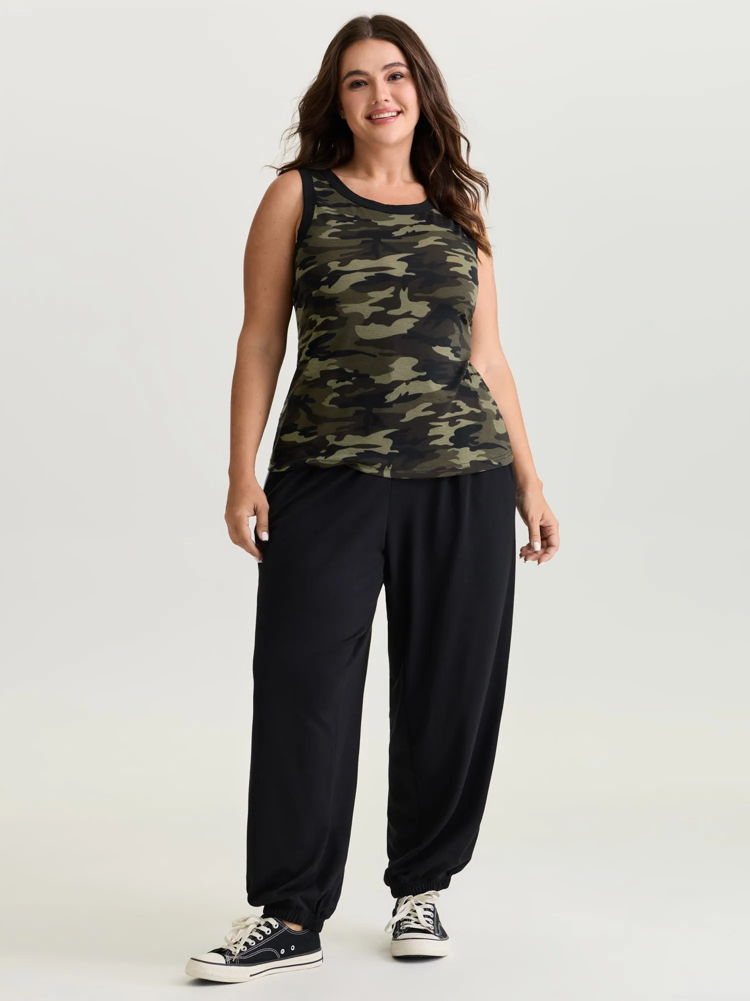 Stretchy Camouflage Print Tank Top sold by Bloomchic product image thumbnail 3