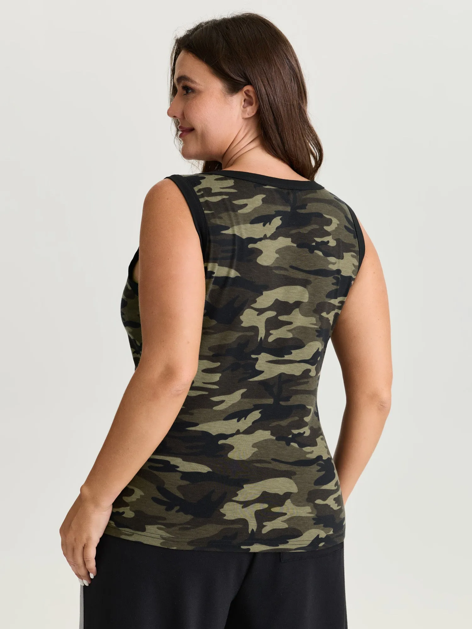 Stretchy Camouflage Print Tank Top sold by Bloomchic product image thumbnail 5