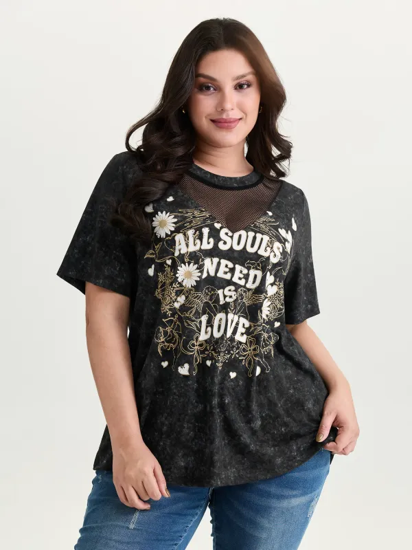 Stretchy Positive Affirmations Cut-Out T-Shirt made by Bloomchic