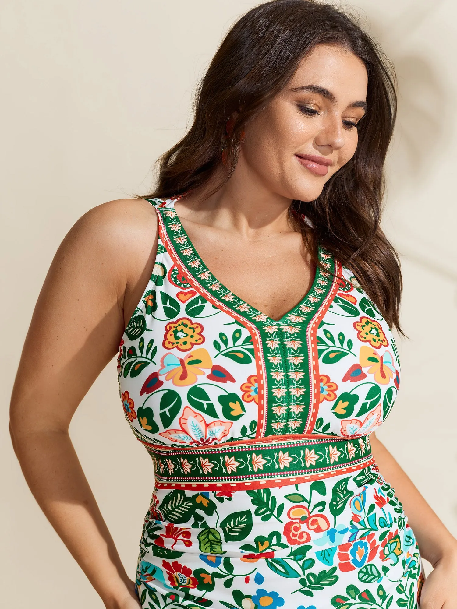 Two-Piece Tummy-Friendly Sarong Swimsuit sold by Bloomchic product image thumbnail 4