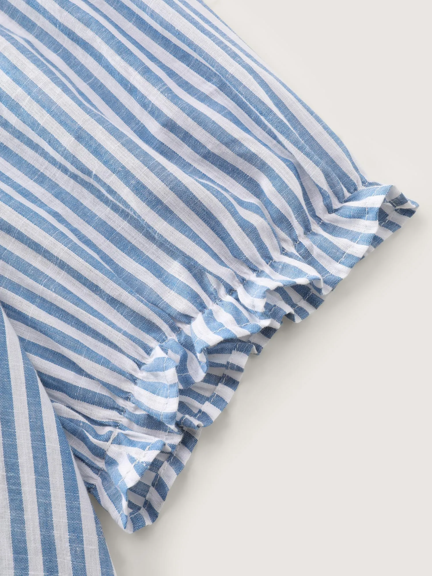 Cotton Striped Shirred Bust-Friendly Neckline Blouse sold by Bloomchic product image thumbnail 5