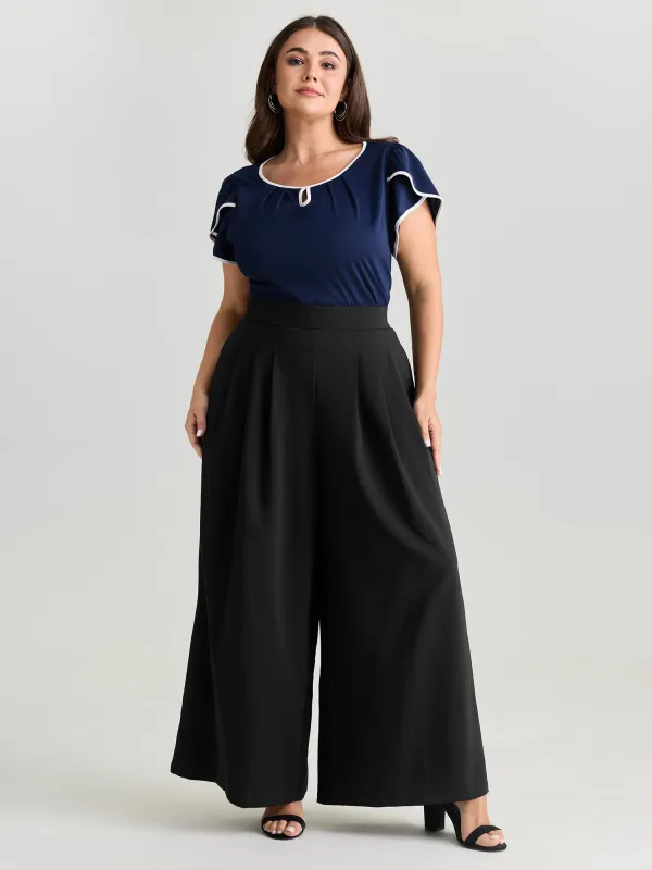 Pleated Wide-Leg Curve-Friendly Pants made by Bloomchic