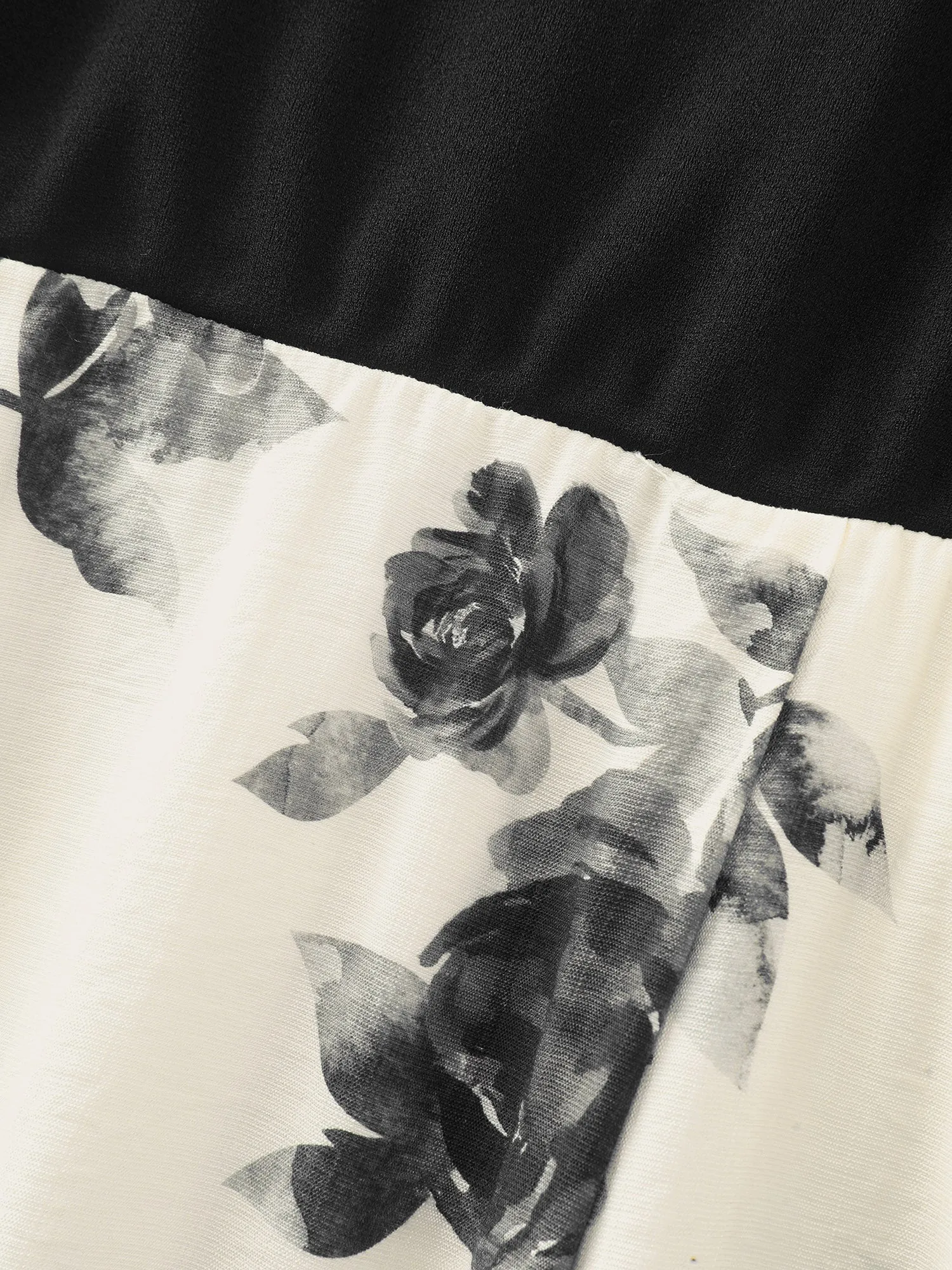 Color Contrast Floral Sweetheart Midi Dress sold by Bloomchic product image thumbnail 5