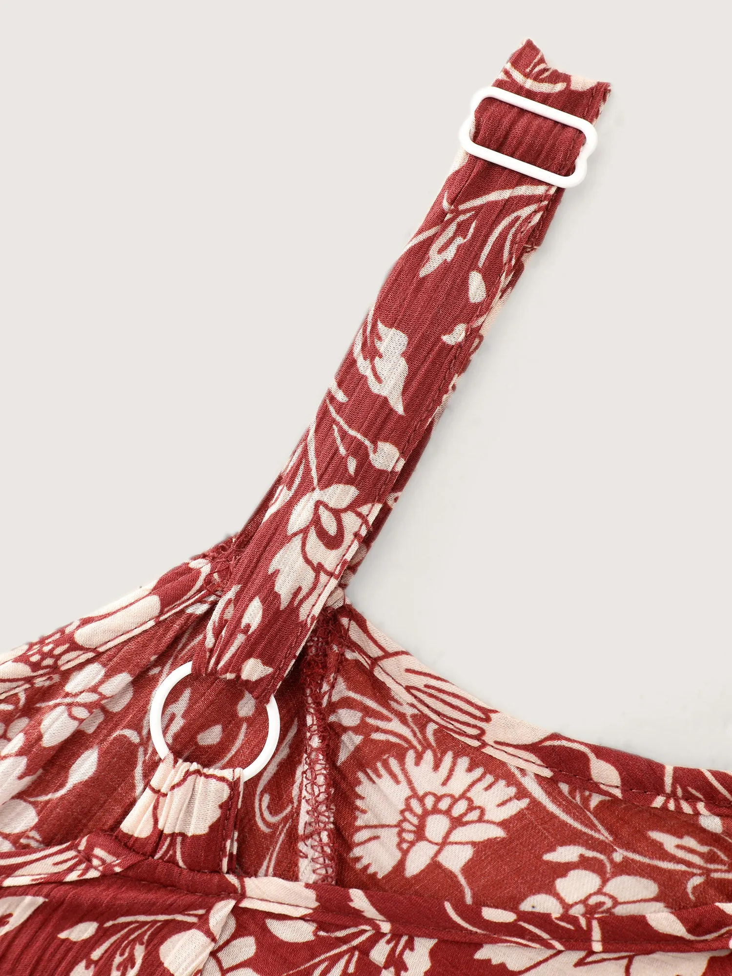 Floral Print Cold-Shoulder Ruffled Maxi Dress sold by Bloomchic product image thumbnail 5