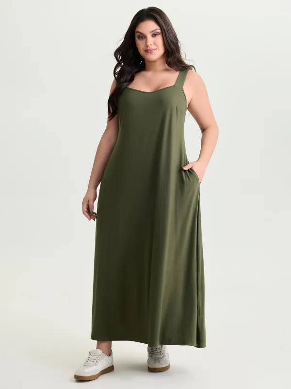 Supersoft Wide-Strap Relaxed-Fit Maxi Dress made by Bloomchic