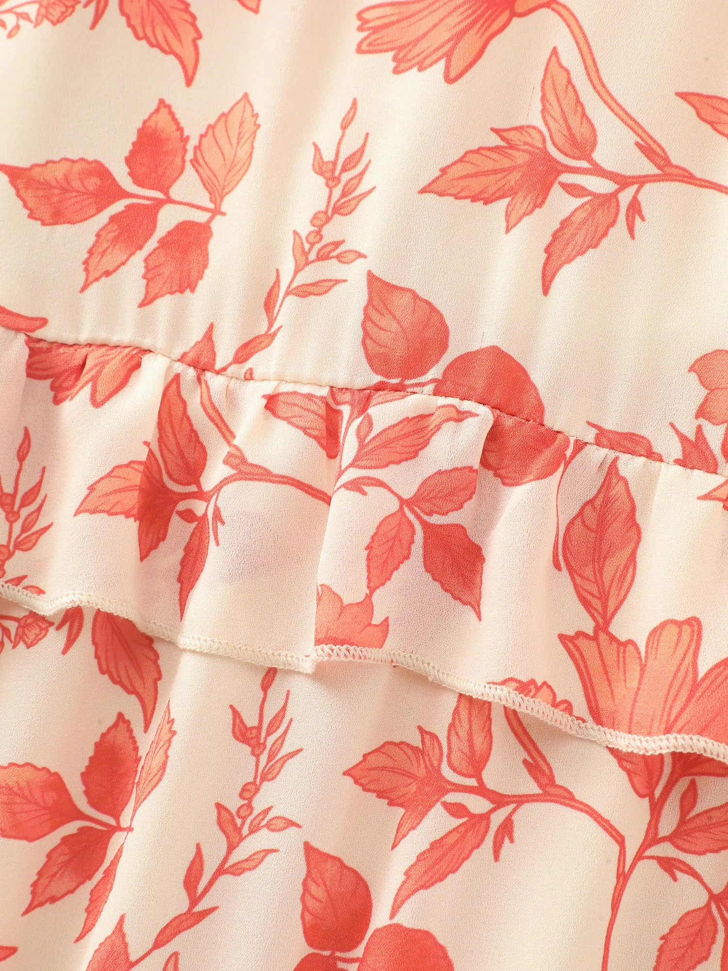 Floral Ruffled Edge Tiered Maxi Dress sold by Bloomchic product image thumbnail 5