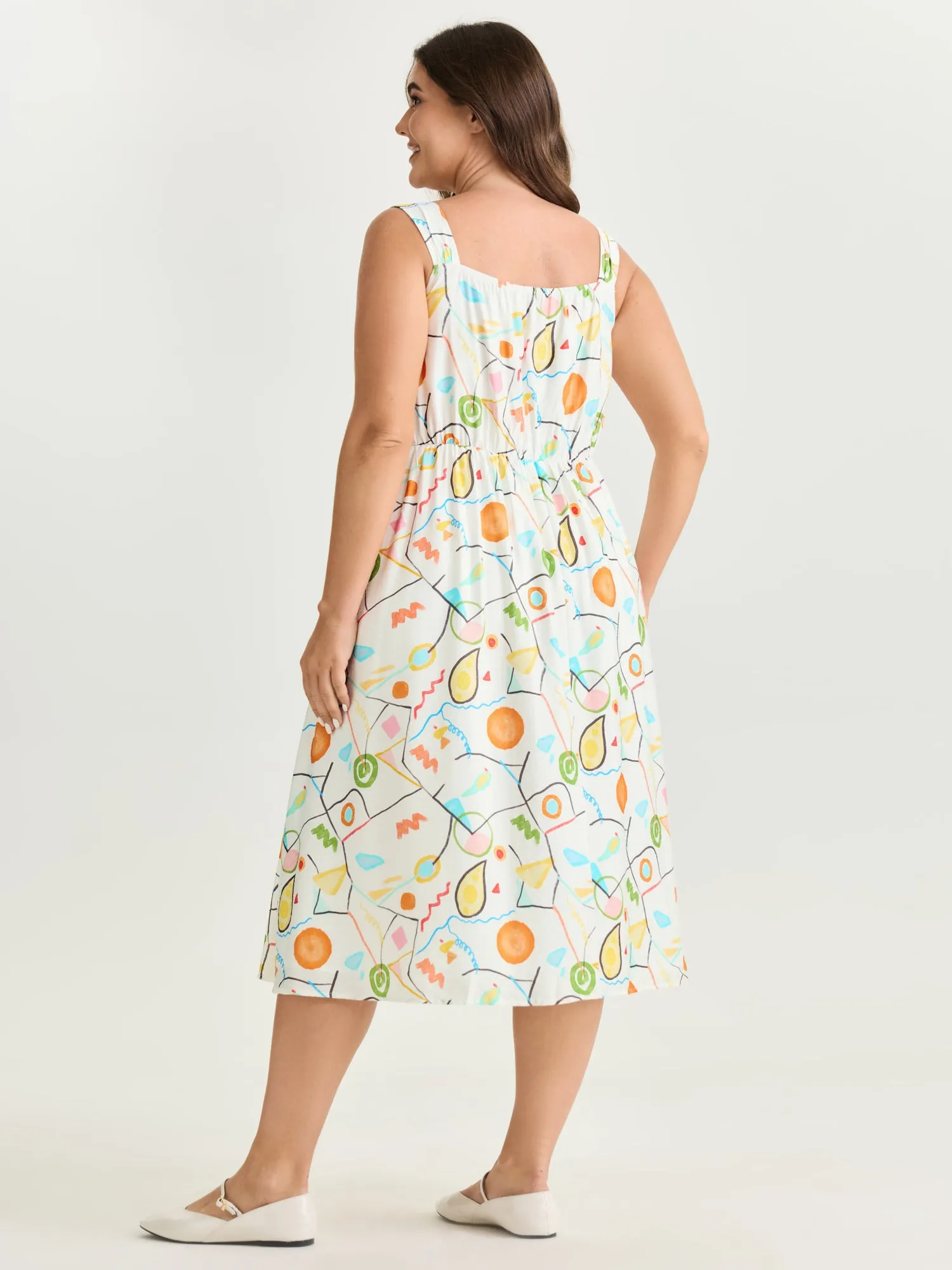 Supersoft Playful Abstract Print Midi Dress sold by Bloomchic product image thumbnail 3