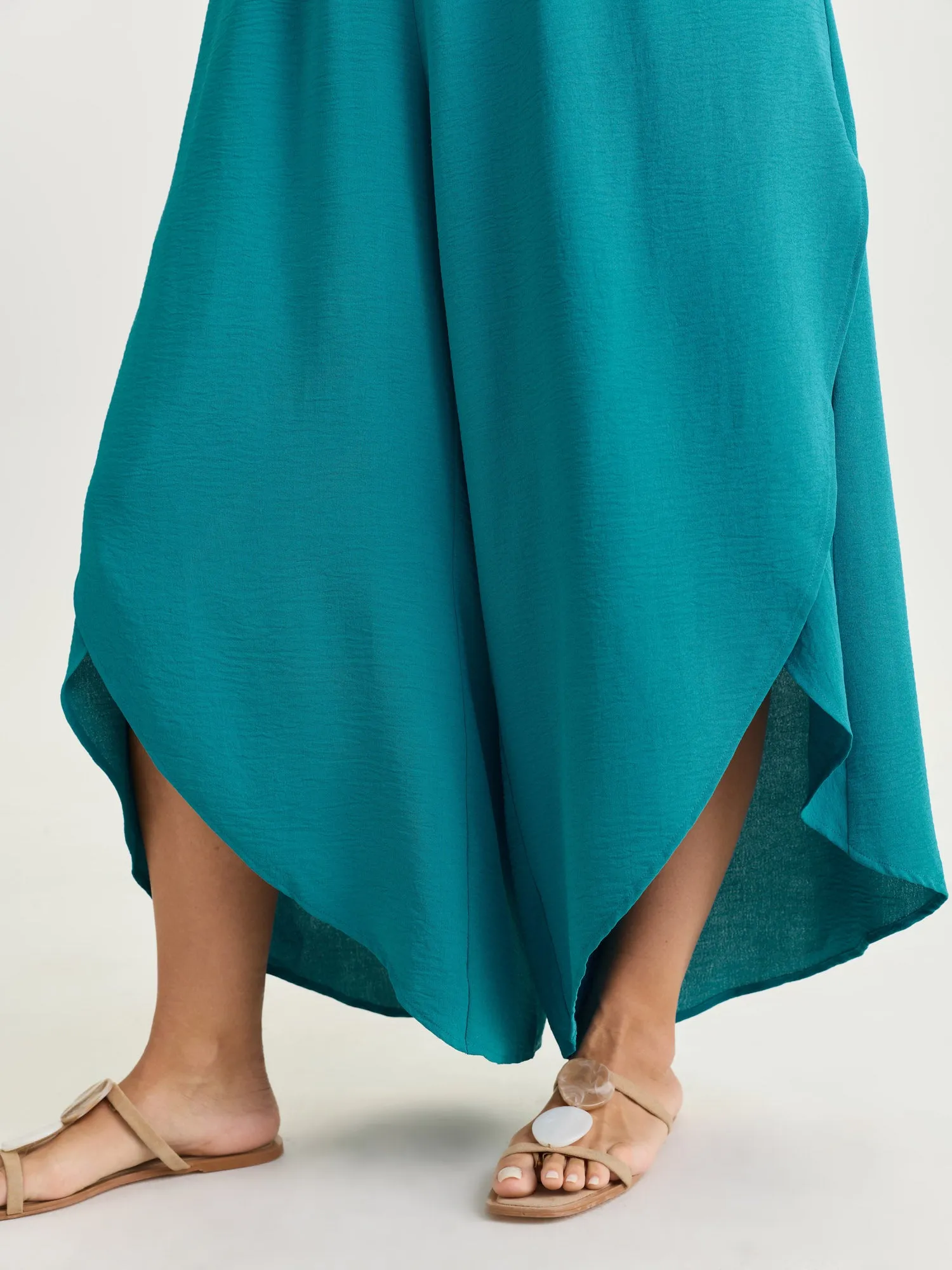 Petal Hem Split Wide leg Pants sold by Bloomchic product image thumbnail 5