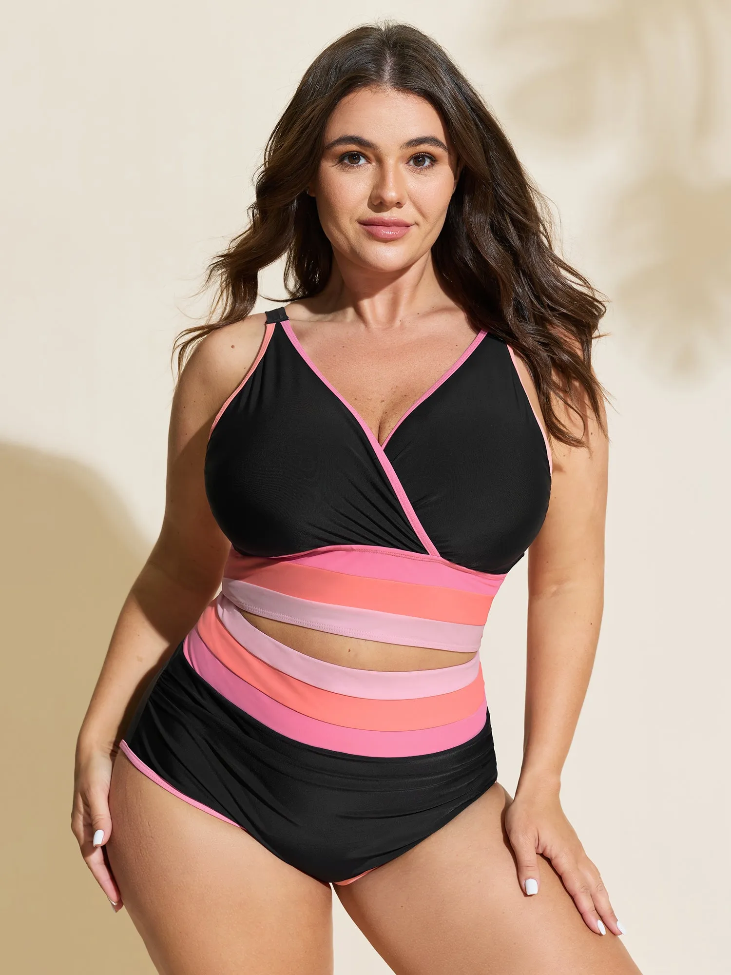 Color Contrast Stretchy Swim Top sold by Bloomchic product image thumbnail 2