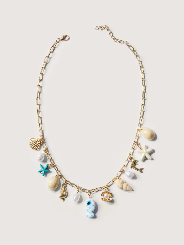 Ocean Charm Multi-Charm Necklace made by Bloomchic