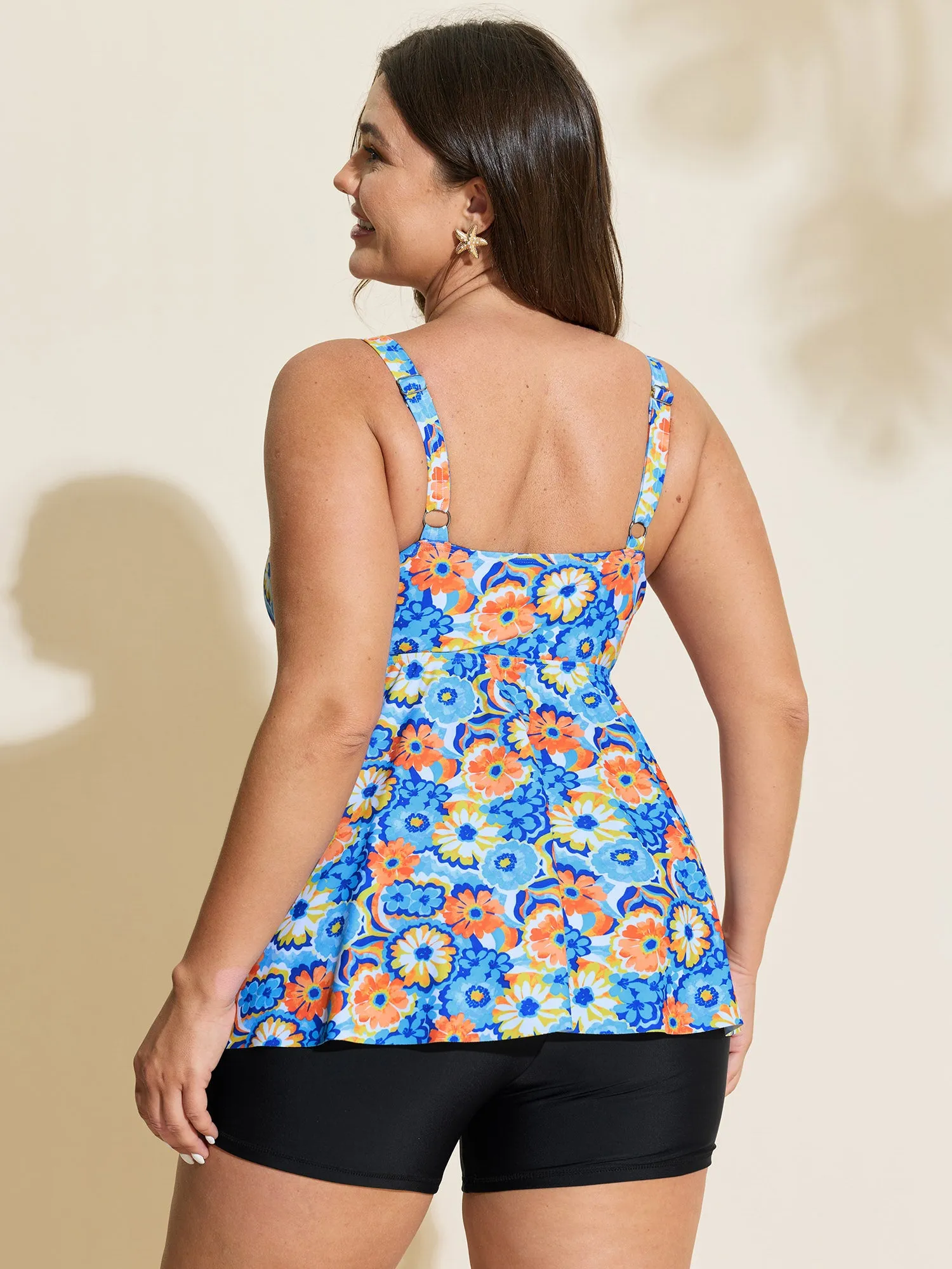 Floral Print V-Neck Swim Top sold by Bloomchic product image thumbnail 4