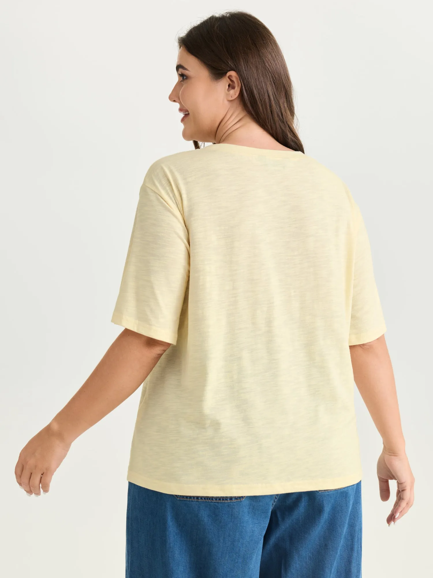 Butterfly Print Round Neck T-Shirt sold by Bloomchic product image thumbnail 4