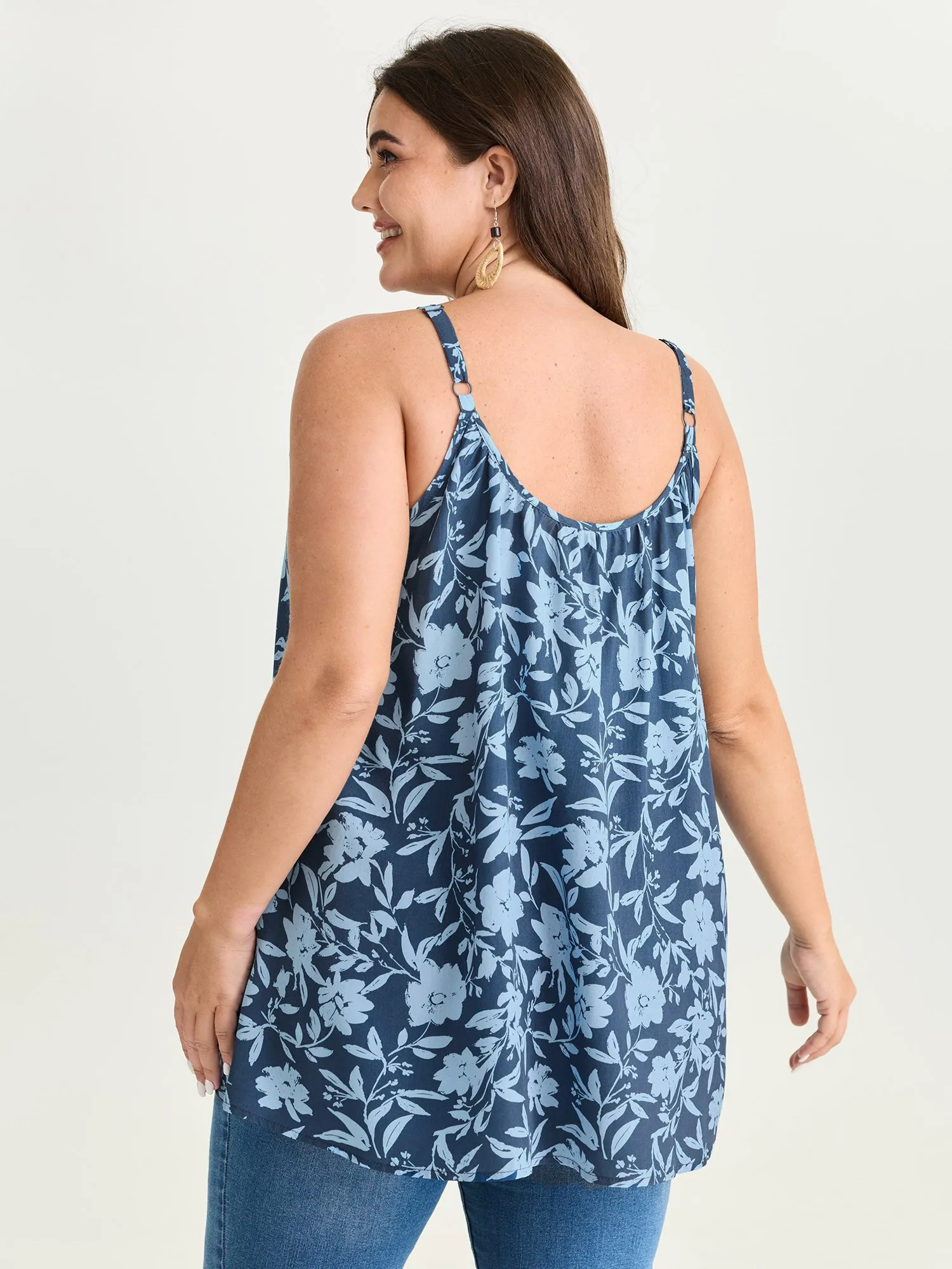 Fresh Floral Pleated Tank Top sold by Bloomchic product image thumbnail 4