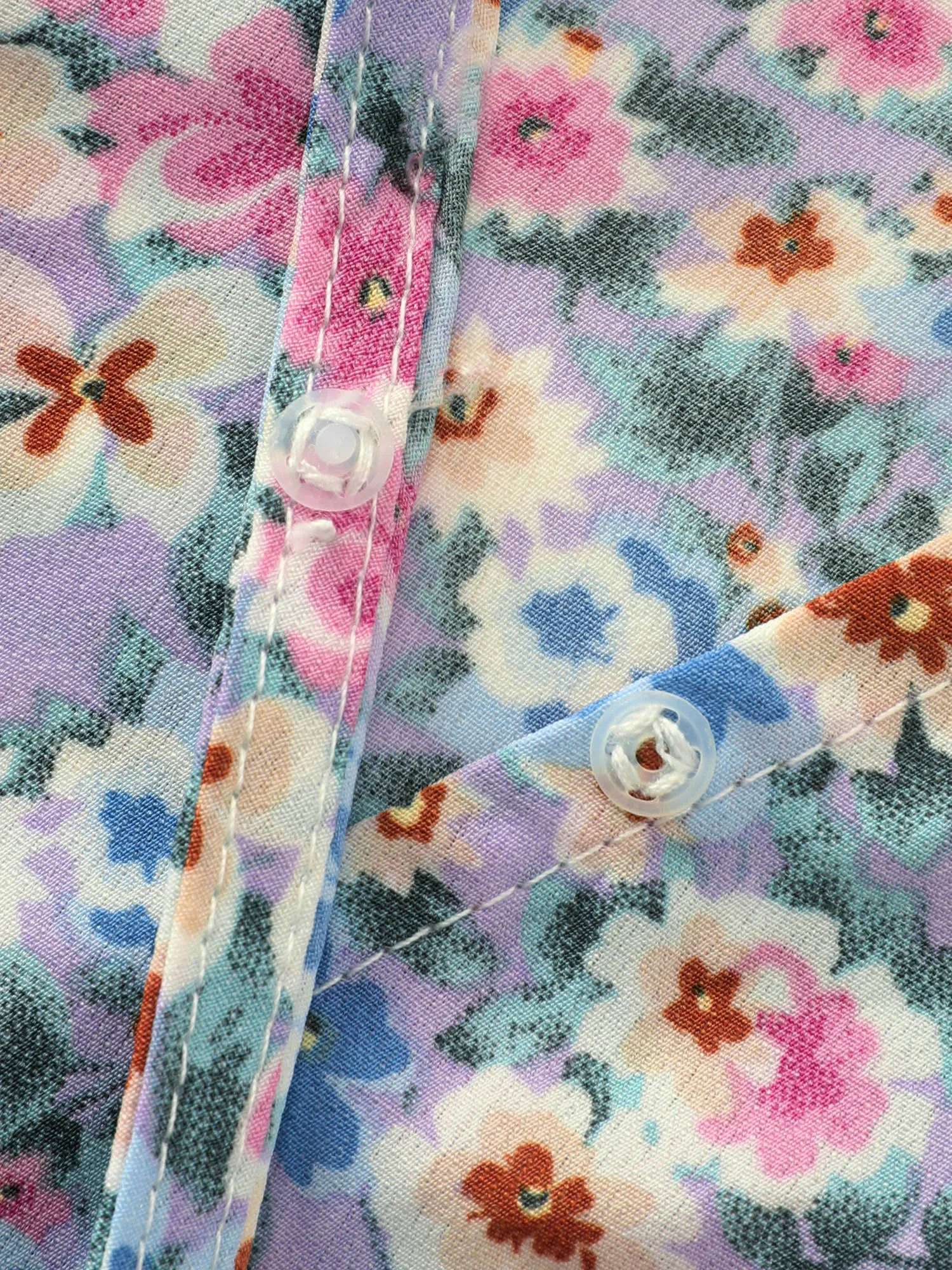 Floral Print Adjustable Sleeve Tie Blouse sold by Bloomchic product image thumbnail 5