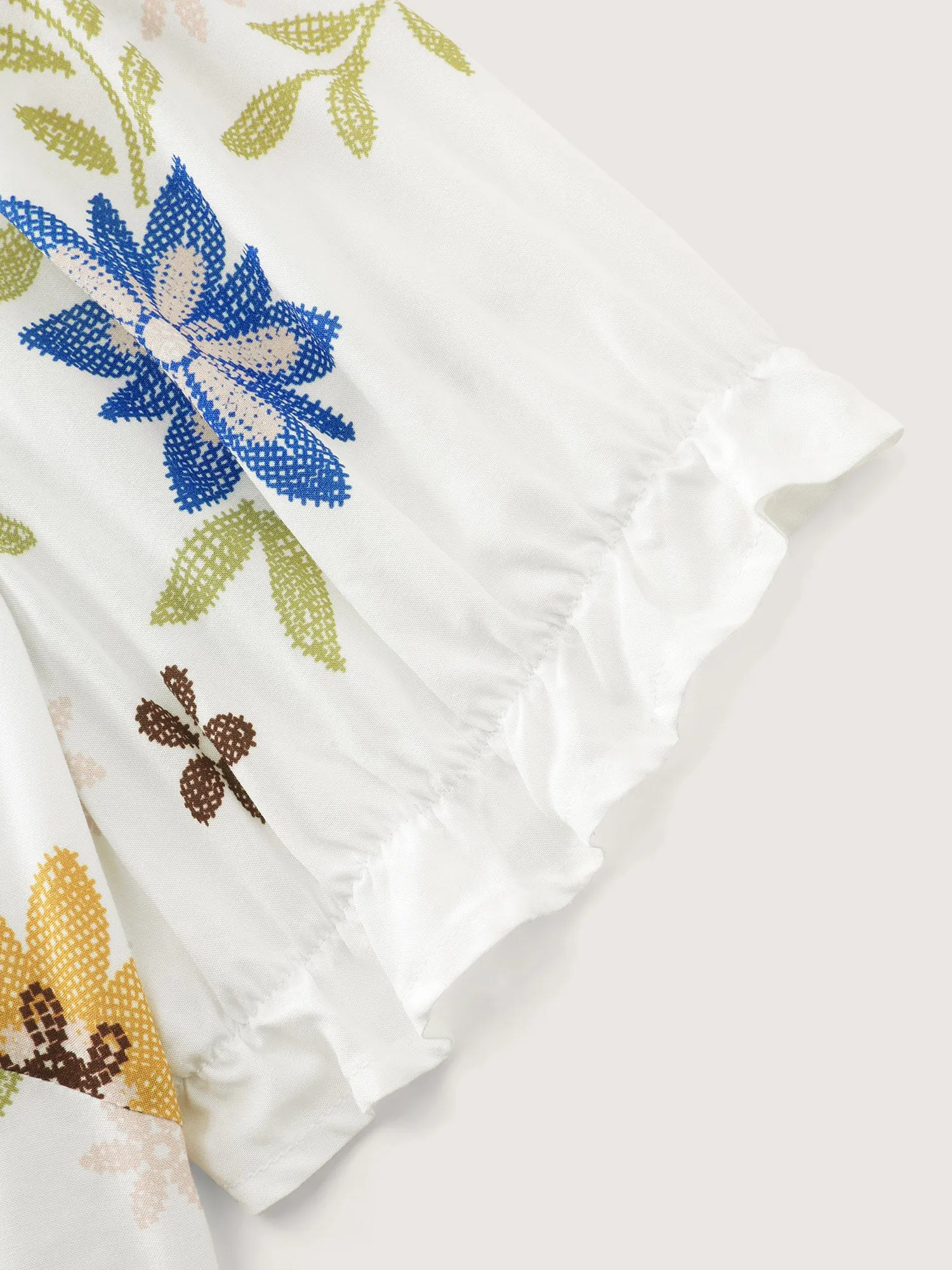 Large Floral Print Fit And Flare Midi Dress sold by Bloomchic product image thumbnail 5