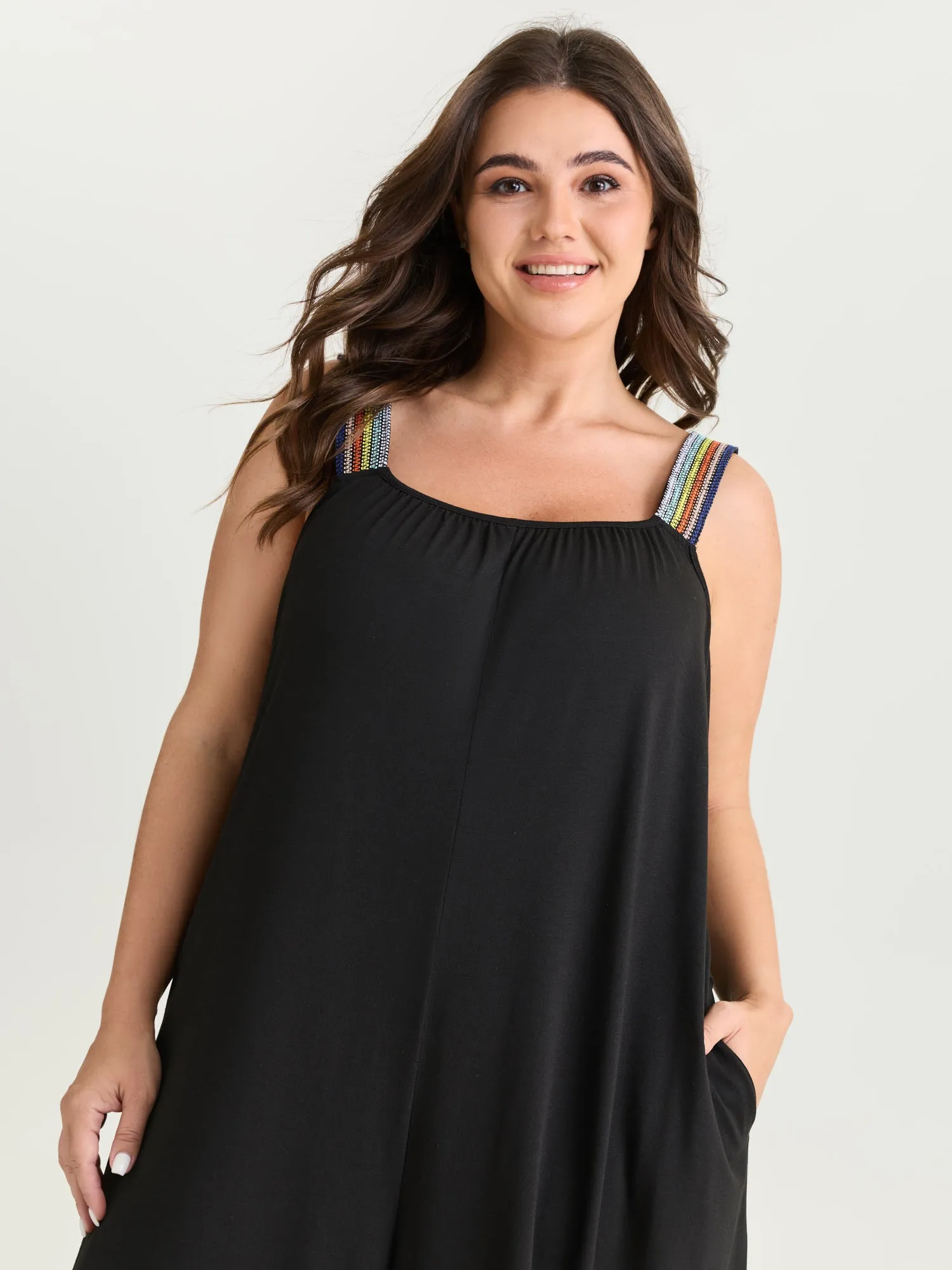 Supersoft Stretchy Colorful Straps Jumpsuit sold by Bloomchic product image thumbnail 2