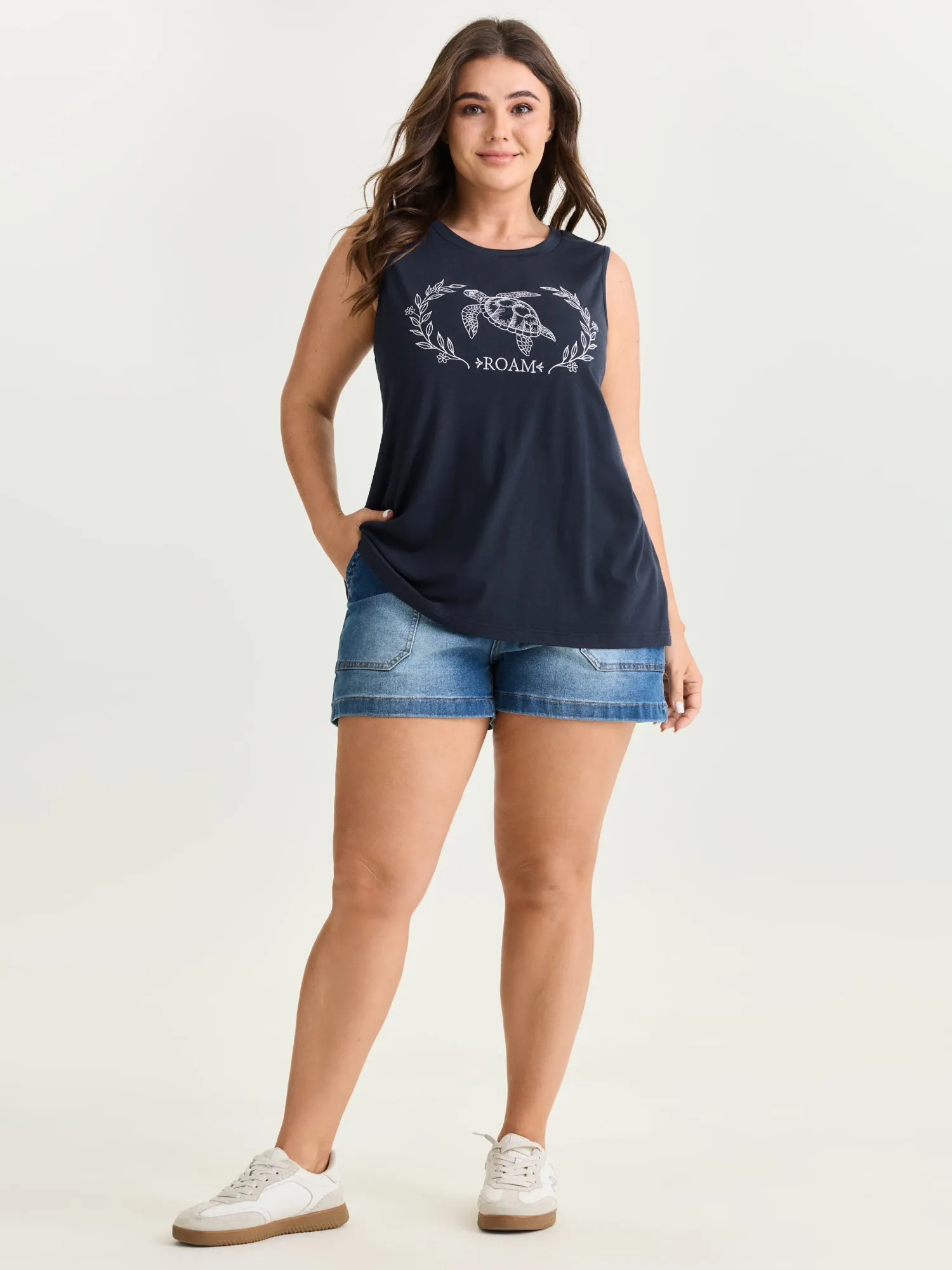 Supersoft Roam Freely Round Neck Tank Top sold by Bloomchic product image thumbnail 2