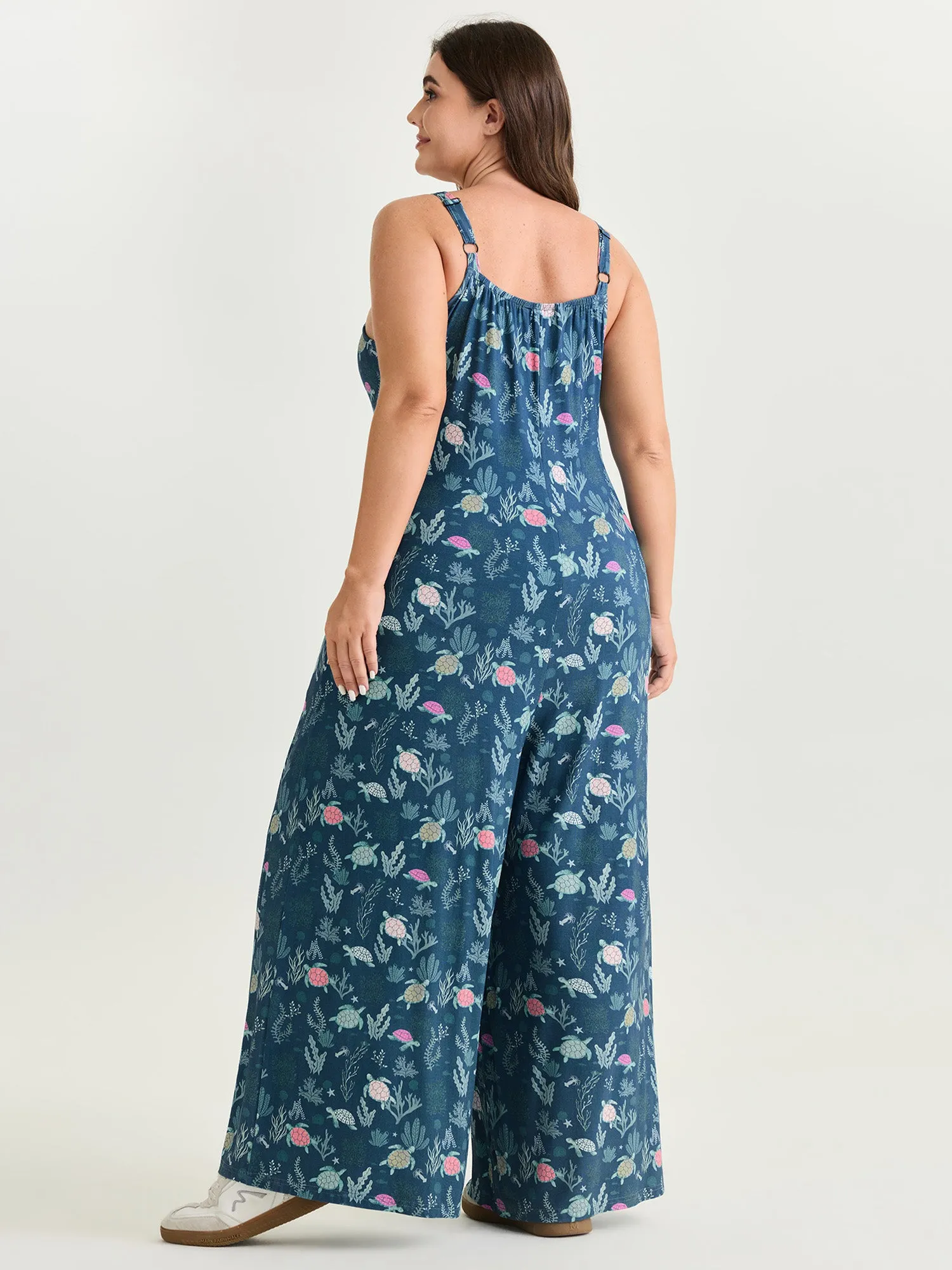Supersoft Turtle Print Lounge Jumpsuit sold by Bloomchic product image thumbnail 3