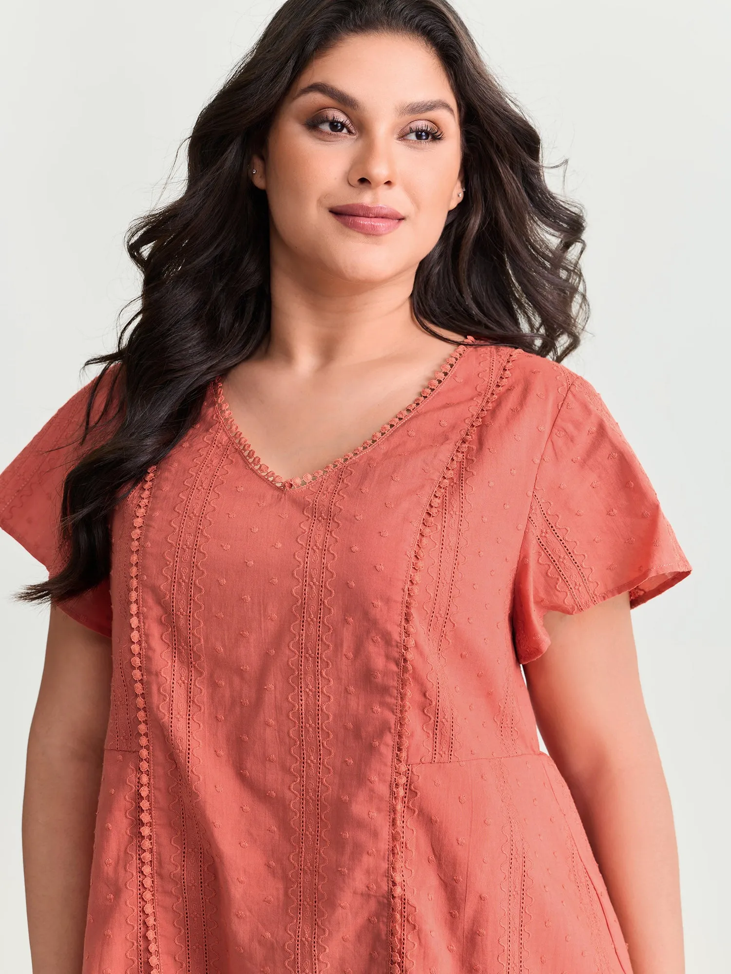 Cotton Breezy Eyelet Textured Blouse sold by Bloomchic product image thumbnail 2