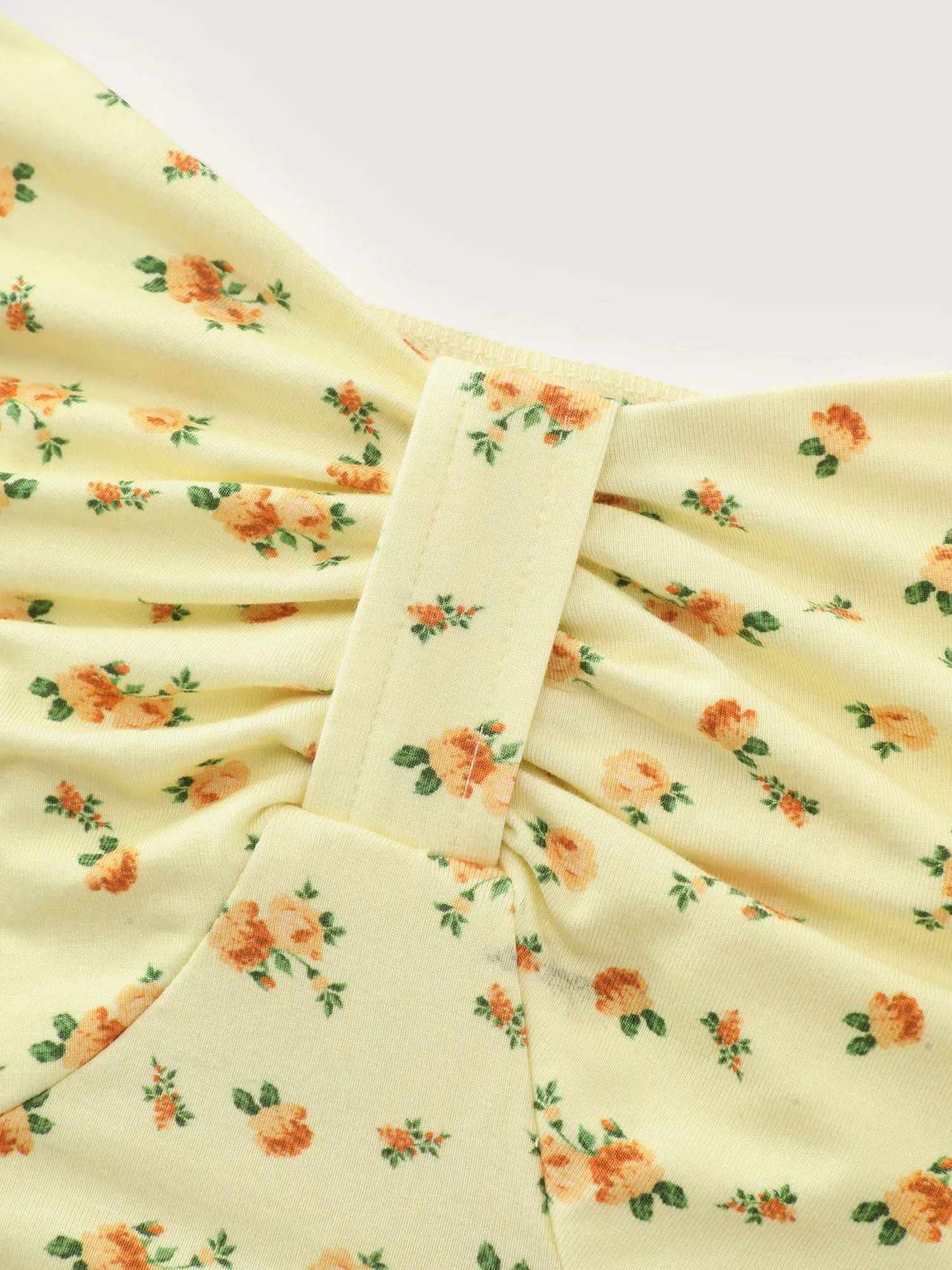 Floral Print Ruched Bodice Knit Top sold by Bloomchic product image thumbnail 5