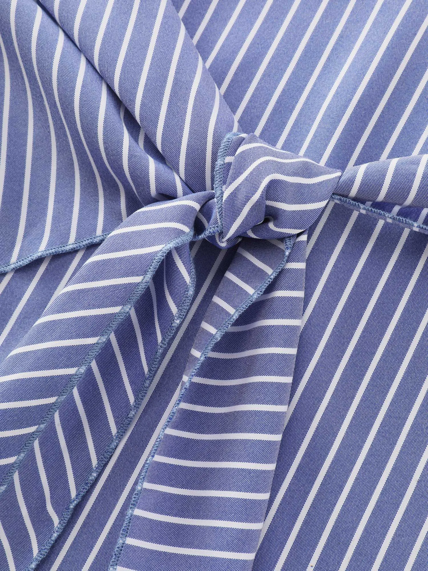 Striped Print Knotted Side Blouse sold by Bloomchic product image thumbnail 5