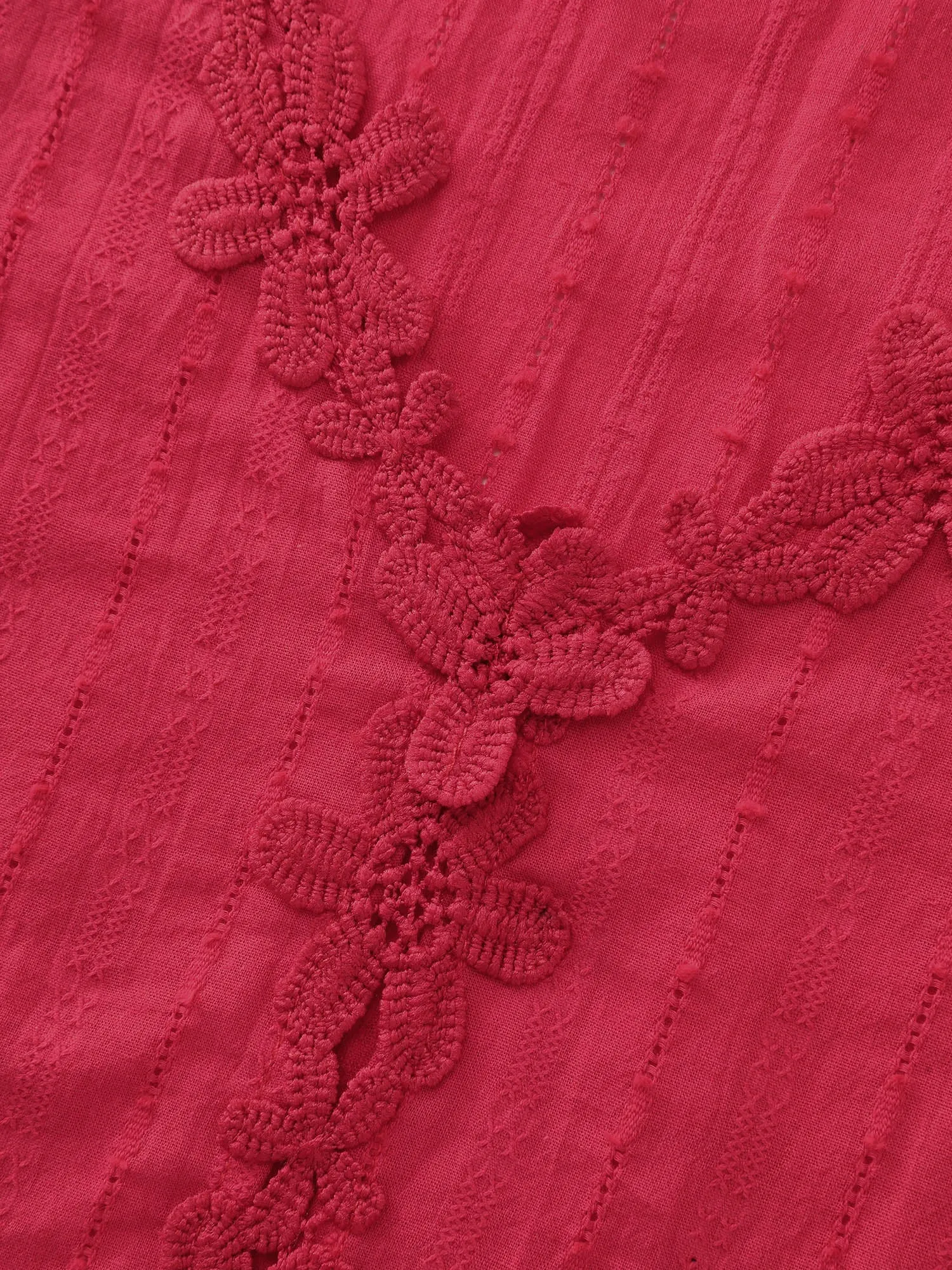 Cotton Floral Lace Detail Textured Tank Top sold by Bloomchic product image thumbnail 5
