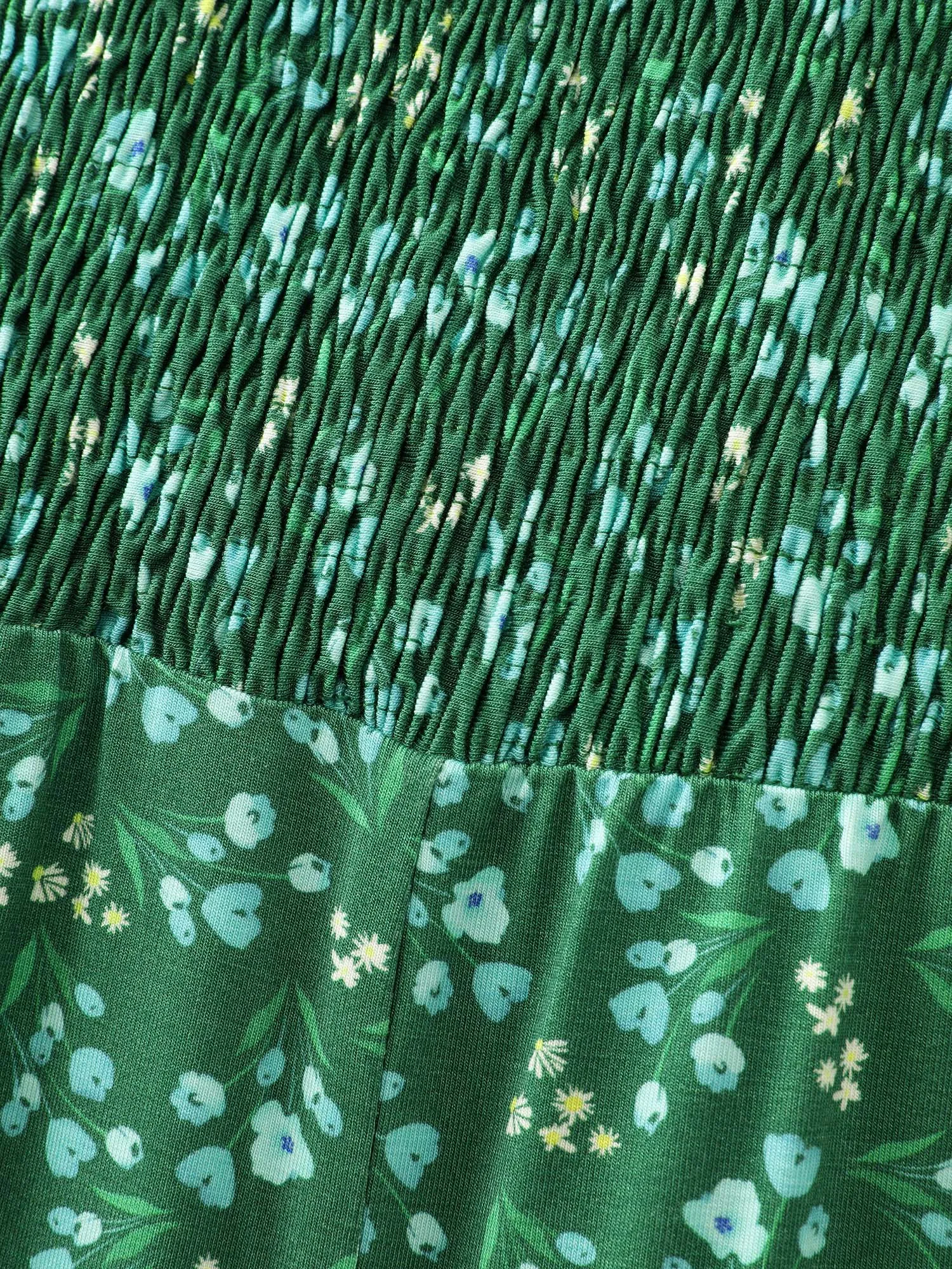 Floral Print Shirred Bodice Romper sold by Bloomchic product image thumbnail 5