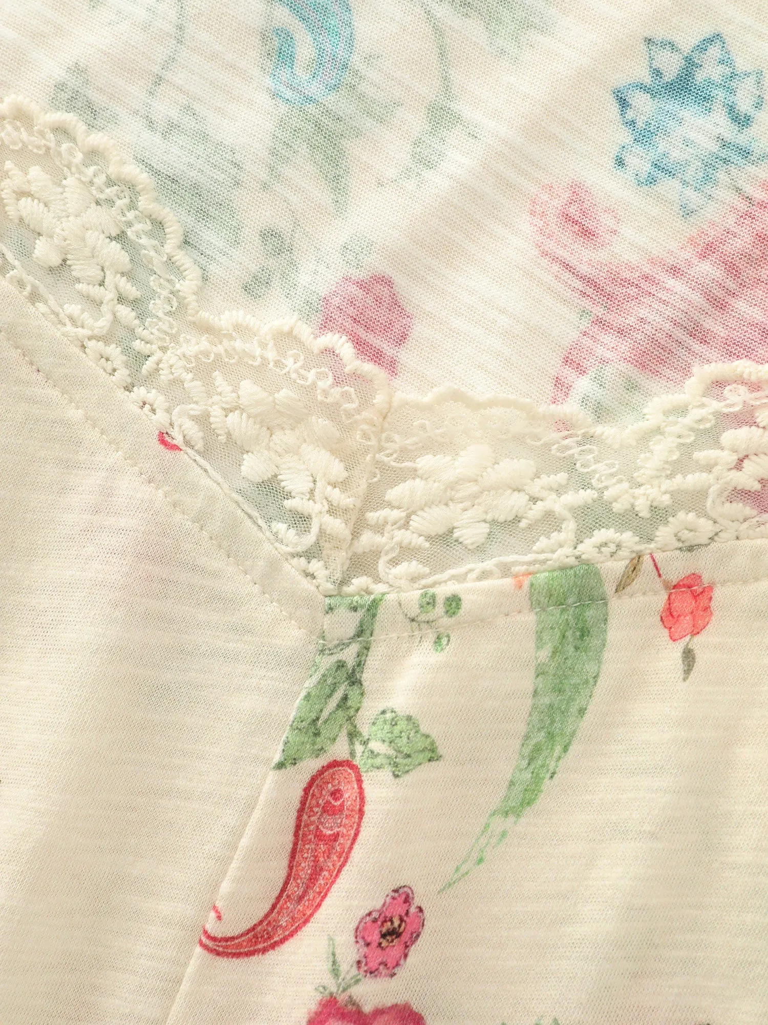 Cotton Stretchy Floral Paisley Print Knit Top sold by Bloomchic product image thumbnail 5