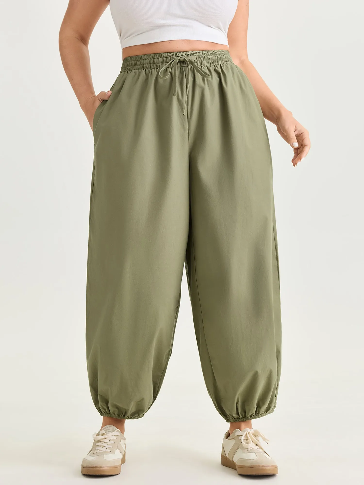 Pure Cotton Drawstring Jogger Pants sold by Bloomchic product image thumbnail 2