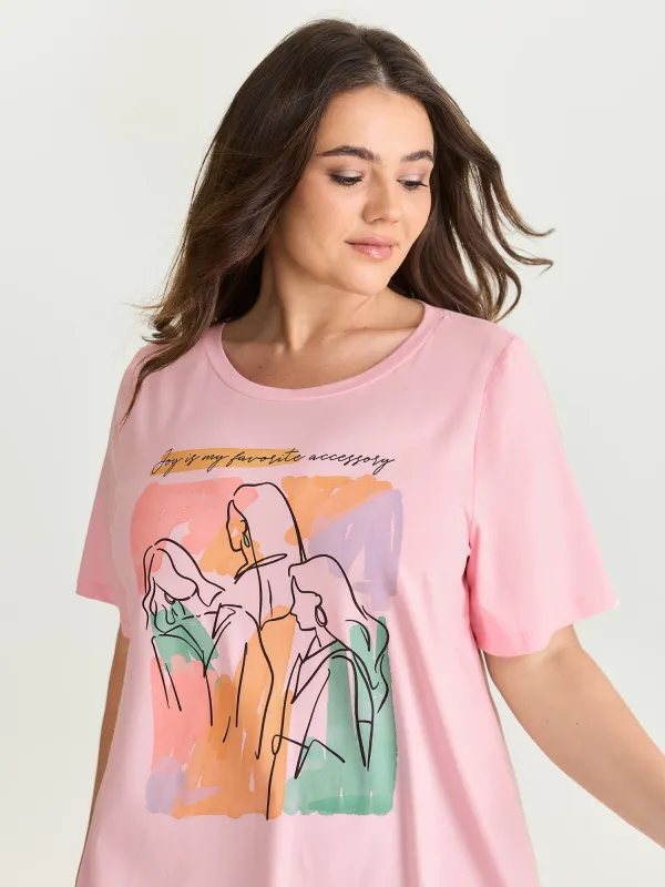 Cotton Joy Print T-Shirt made by Bloomchic