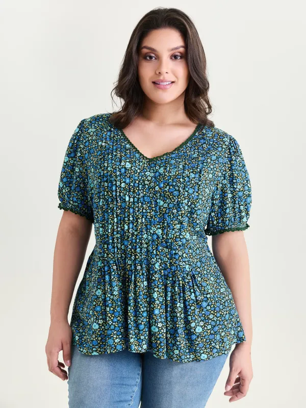 Supersoft Micro Floral Print Blouse made by Bloomchic