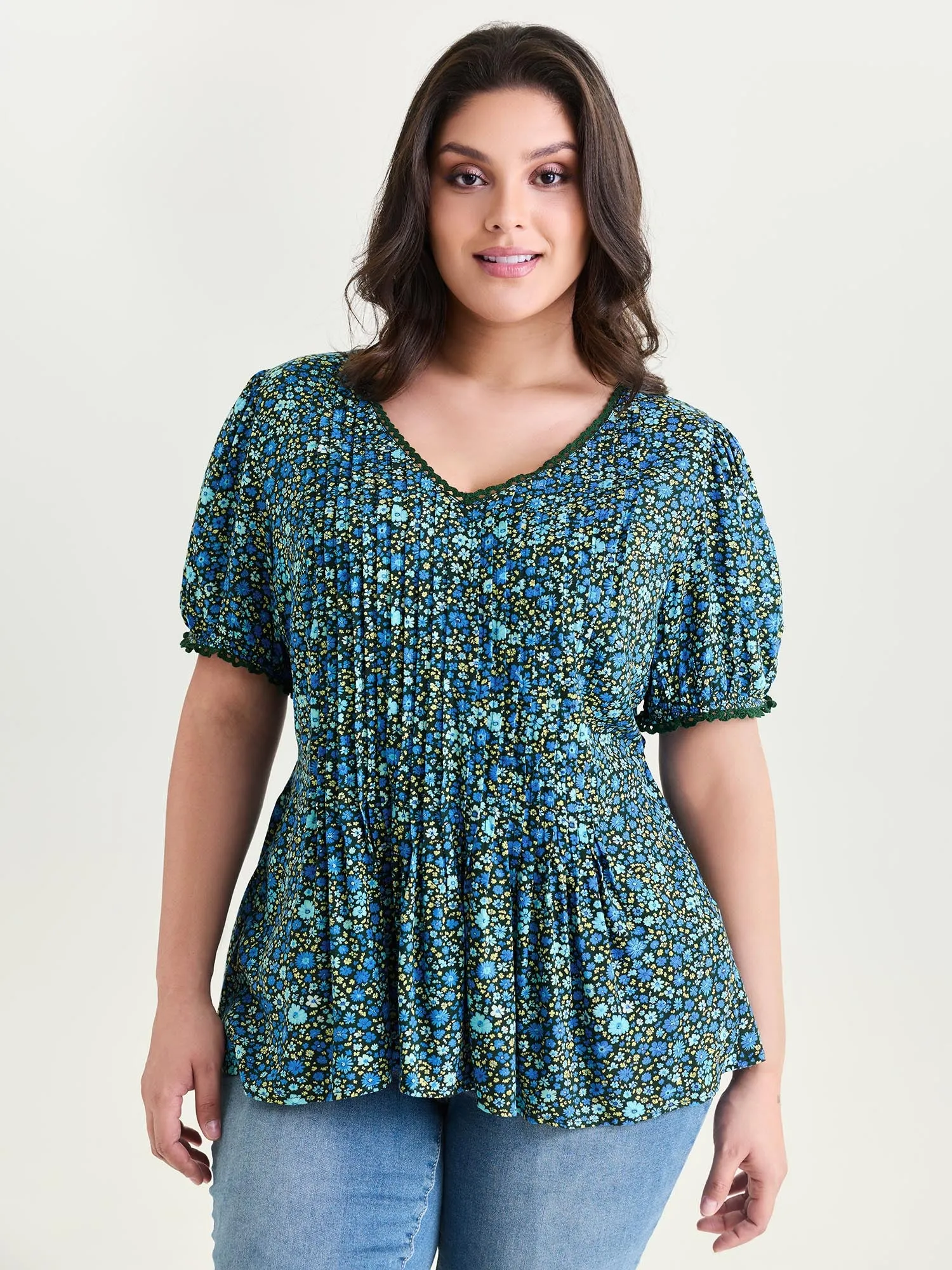 Supersoft Micro Floral Print Blouse sold by Bloomchic