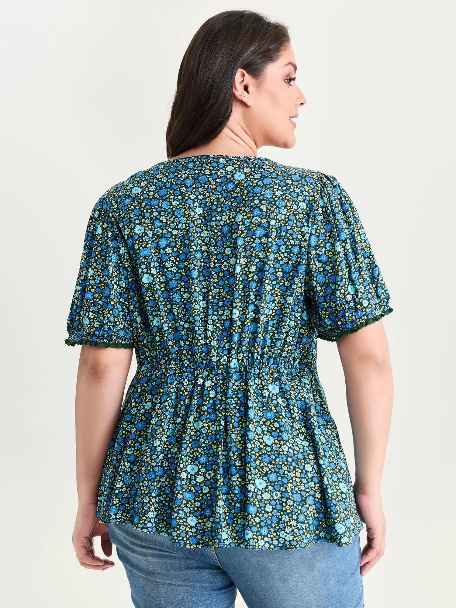 Supersoft Micro Floral Print Blouse sold by Bloomchic product image thumbnail 4